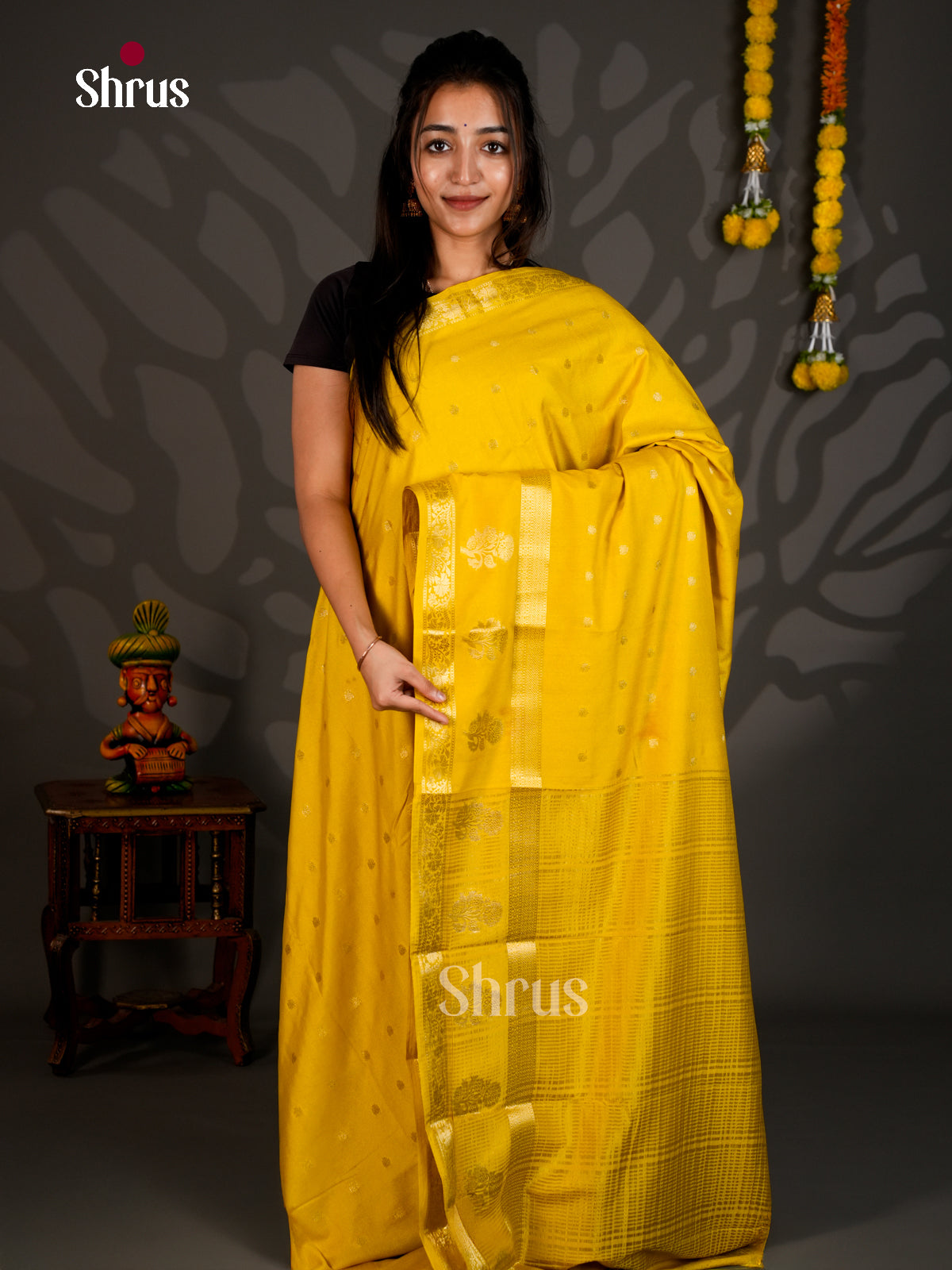 Semi Mysoresilk Saree - ECS11298 - Shop on Shrus.com