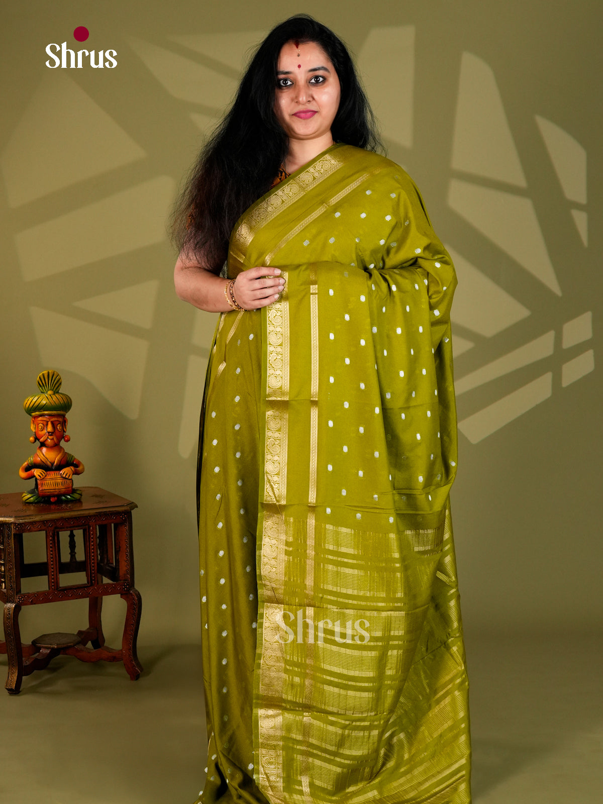 Semi Mysoresilk Saree - ECS11302 - Shop on Shrus.com