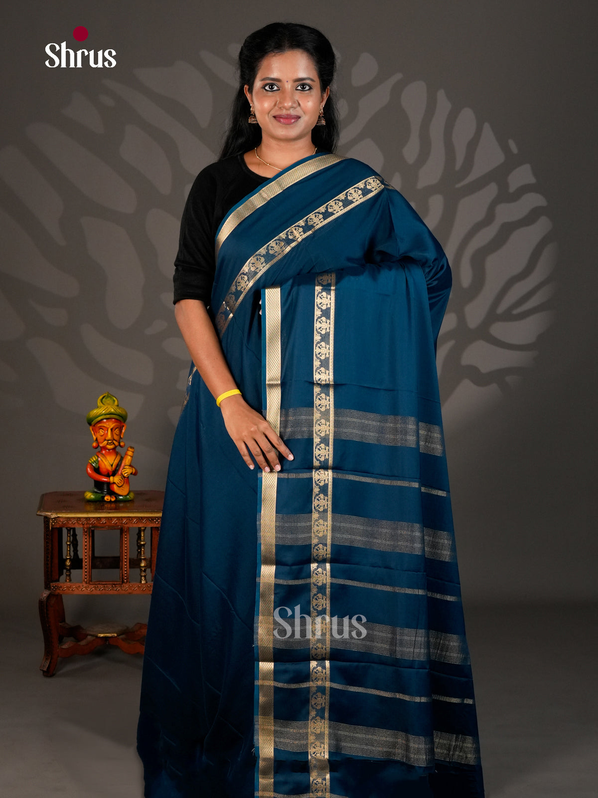 Semi Mysoresilk Saree - ECS11312 - Shop on Shrus.com