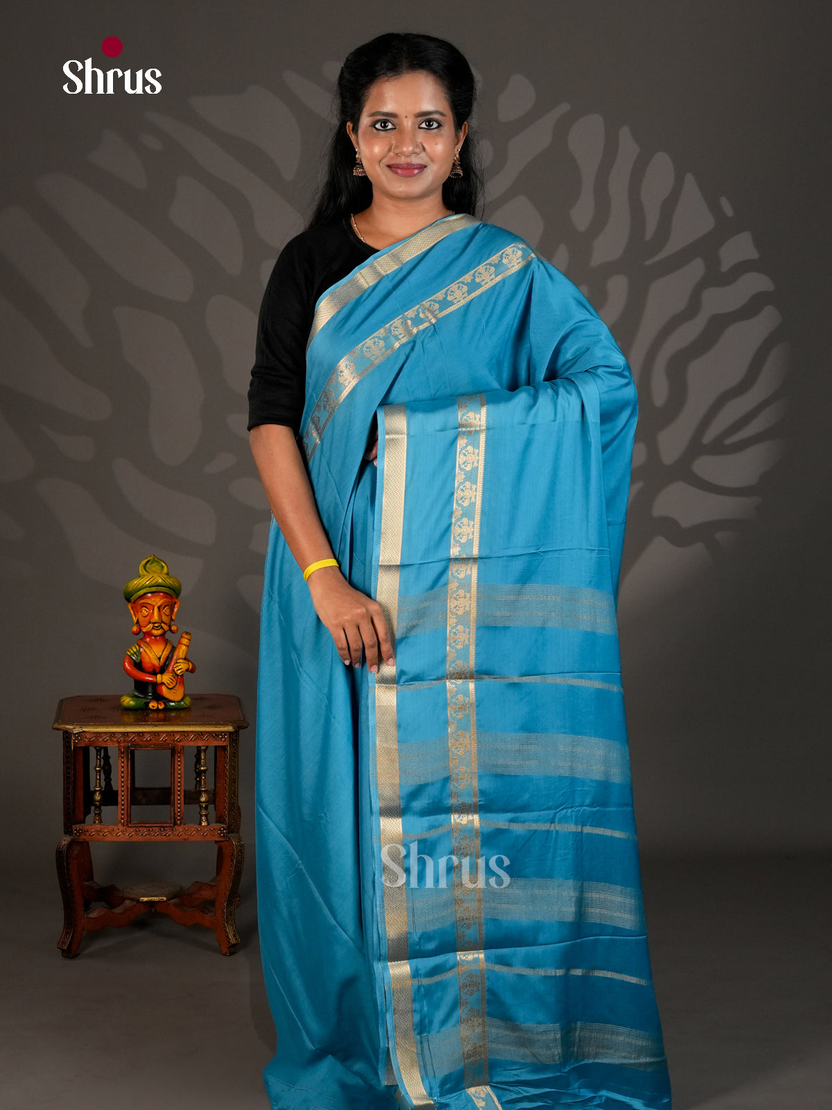 Semi Mysoresilk Saree - ECS11315 - Shop on Shrus.com