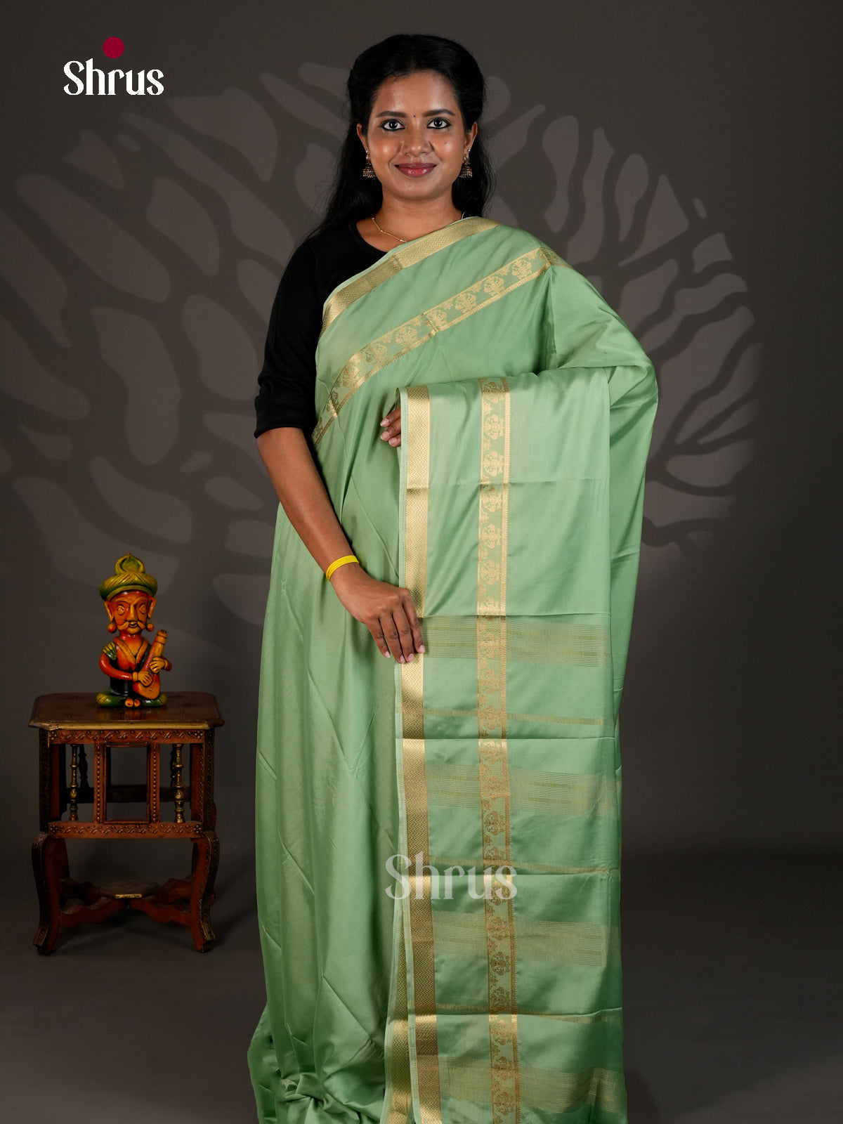 Semi Mysoresilk Saree - ECS11319 - Shop on Shrus.com