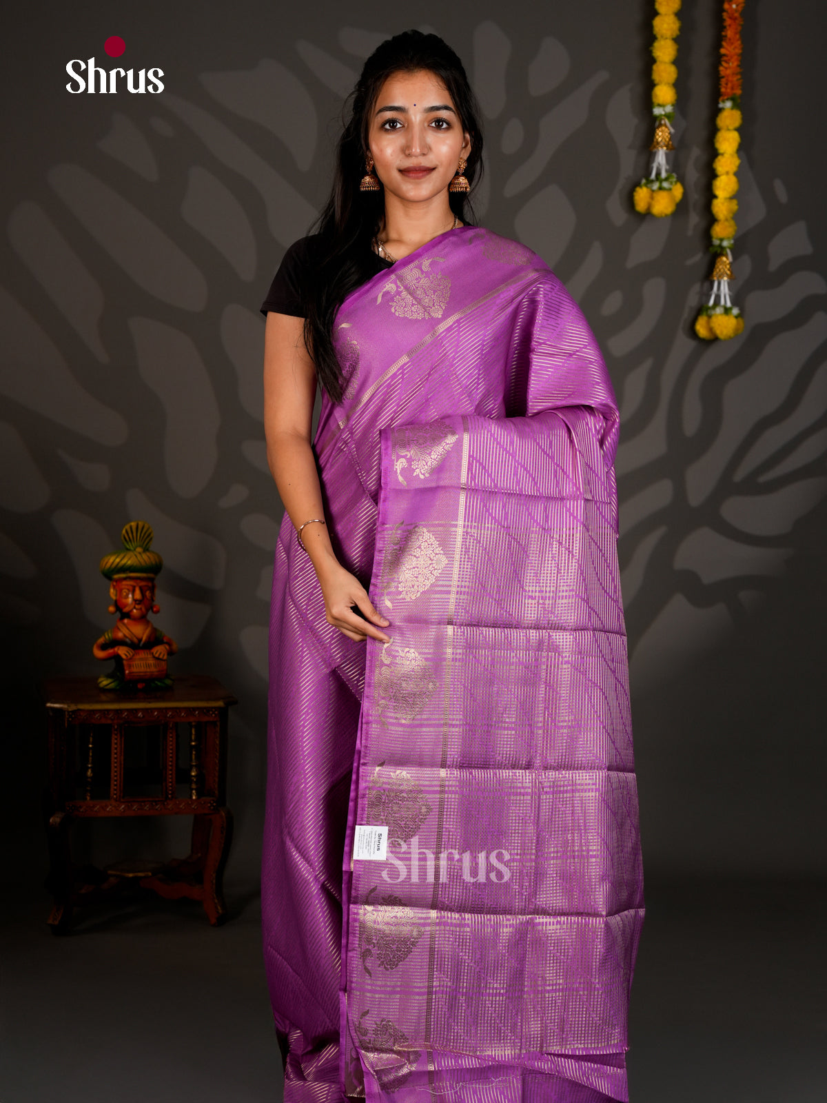 Semi Mysoresilk Saree - ECS11321 - Shop on Shrus.com