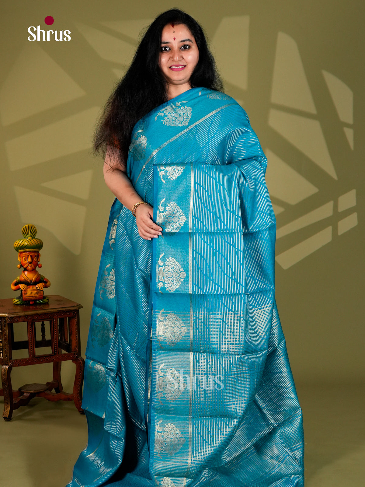 Semi Mysoresilk Saree - ECS11324 - Shop on Shrus.com