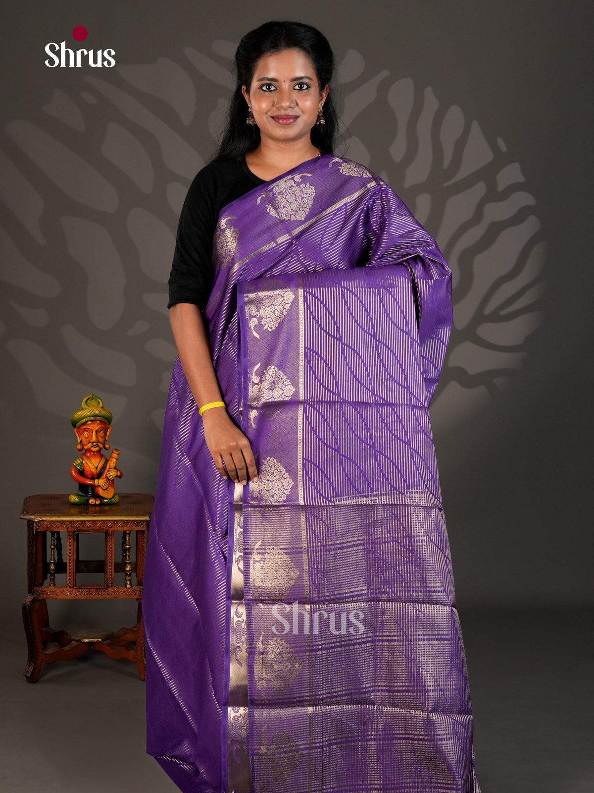 Semi Mysoresilk Saree - ECS11326 - Shop on Shrus.com