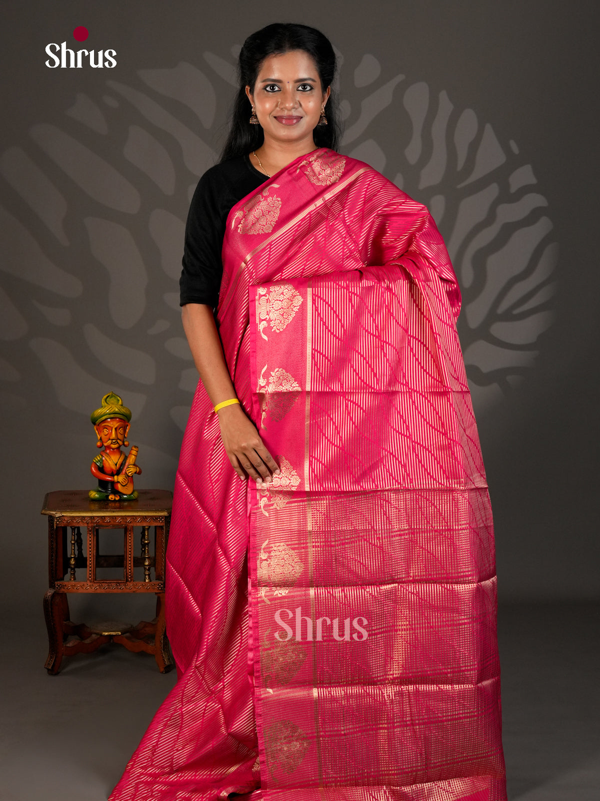 Semi Mysoresilk Saree - ECS11327 - Shop on Shrus.com