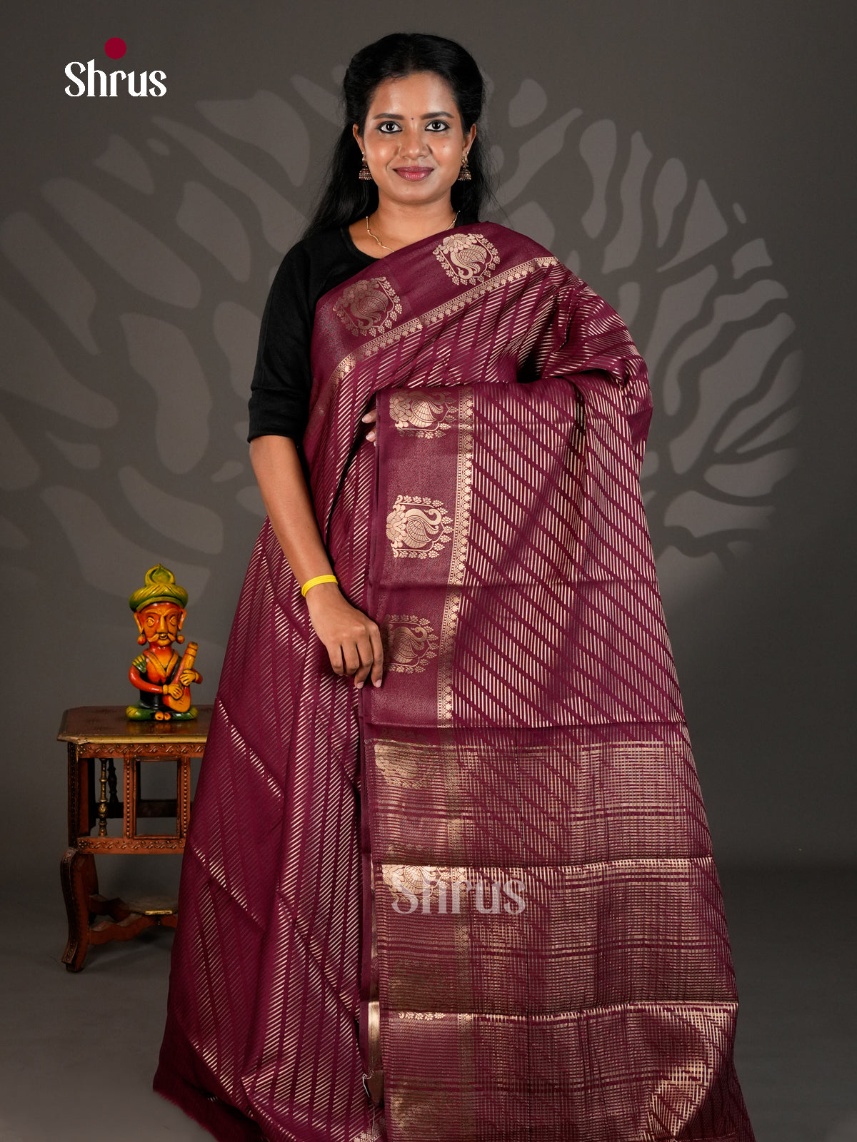 Semi Mysoresilk Saree - ECS11330 - Shop on Shrus.com