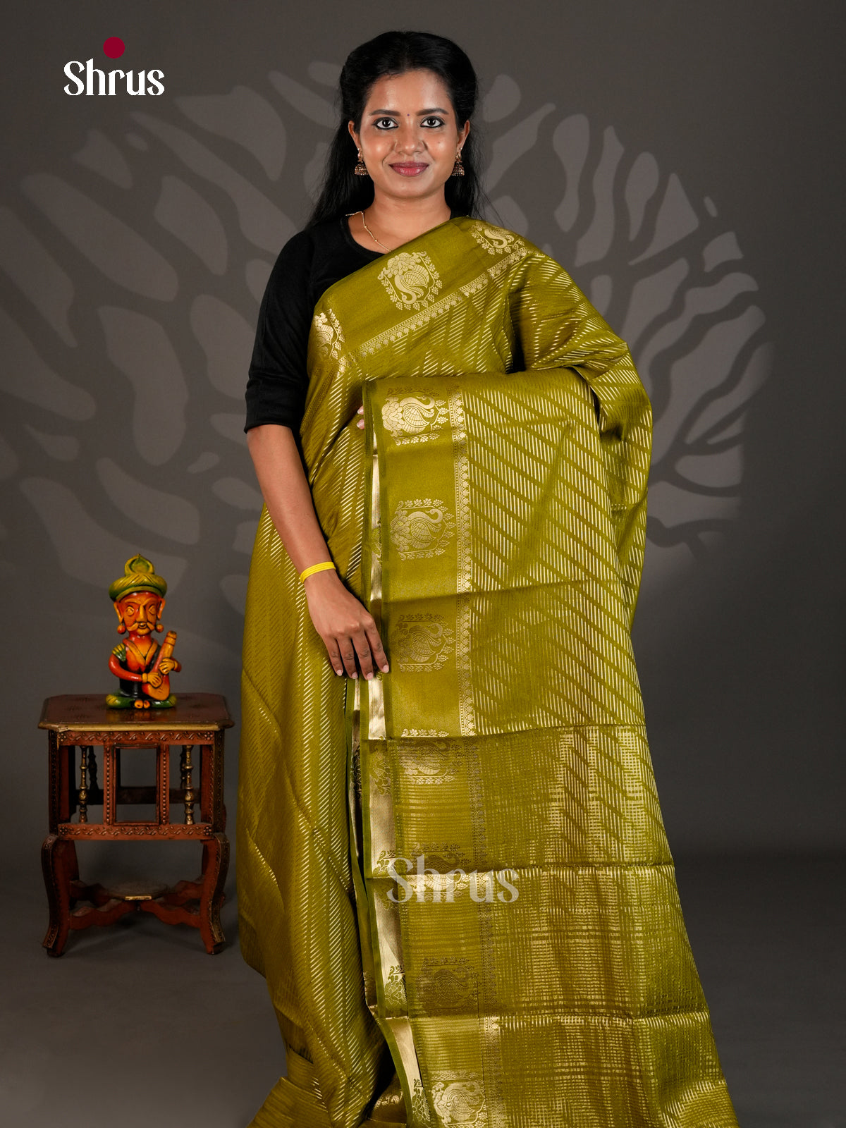 Semi Mysoresilk Saree - ECS11331 - Shop on Shrus.com