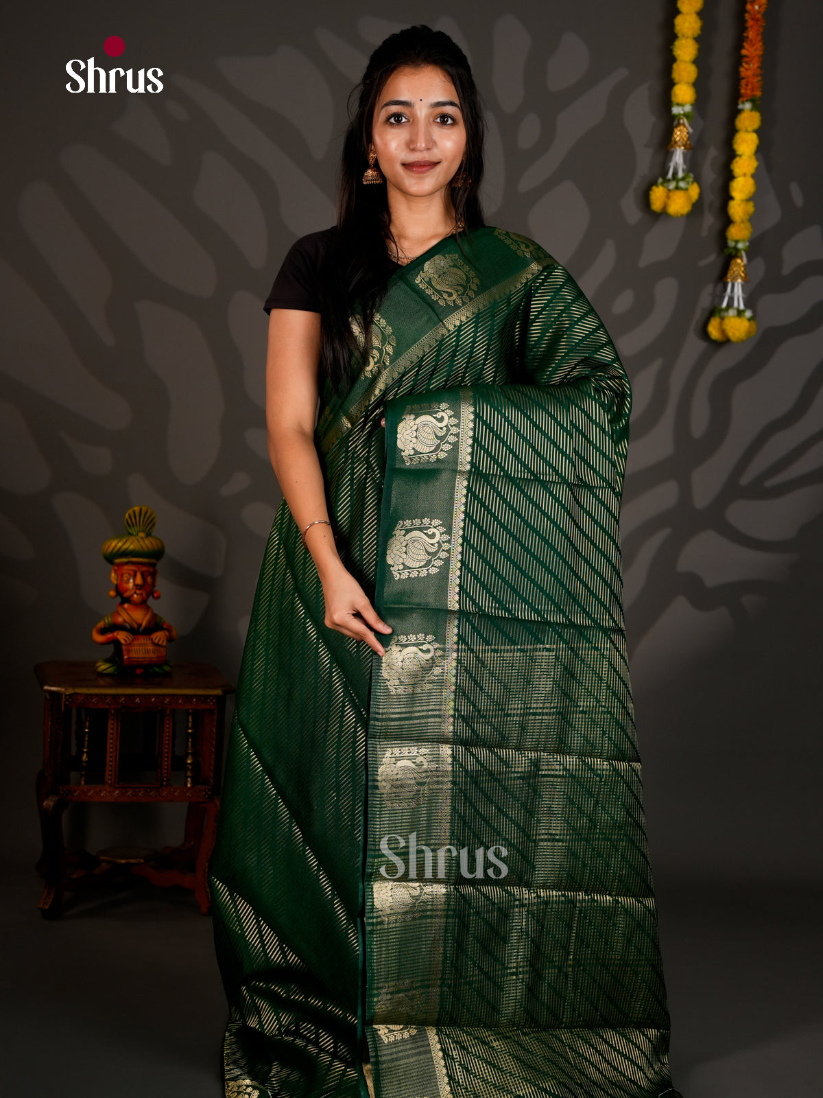 Semi Mysoresilk Saree - ECS11332 - Shop on Shrus.com
