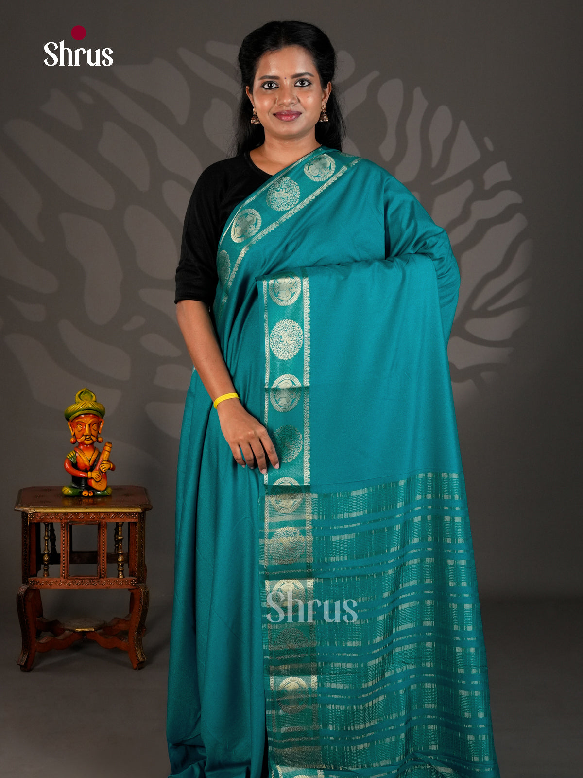 Semi Mysoresilk Saree - ECS11337 - Shop on Shrus.com