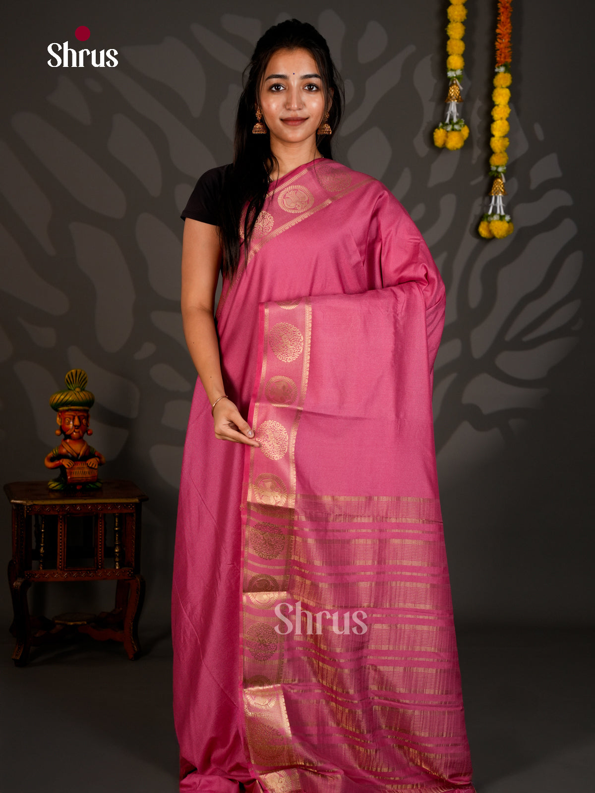 Semi Mysoresilk Saree - ECS11339 - Shop on Shrus.com