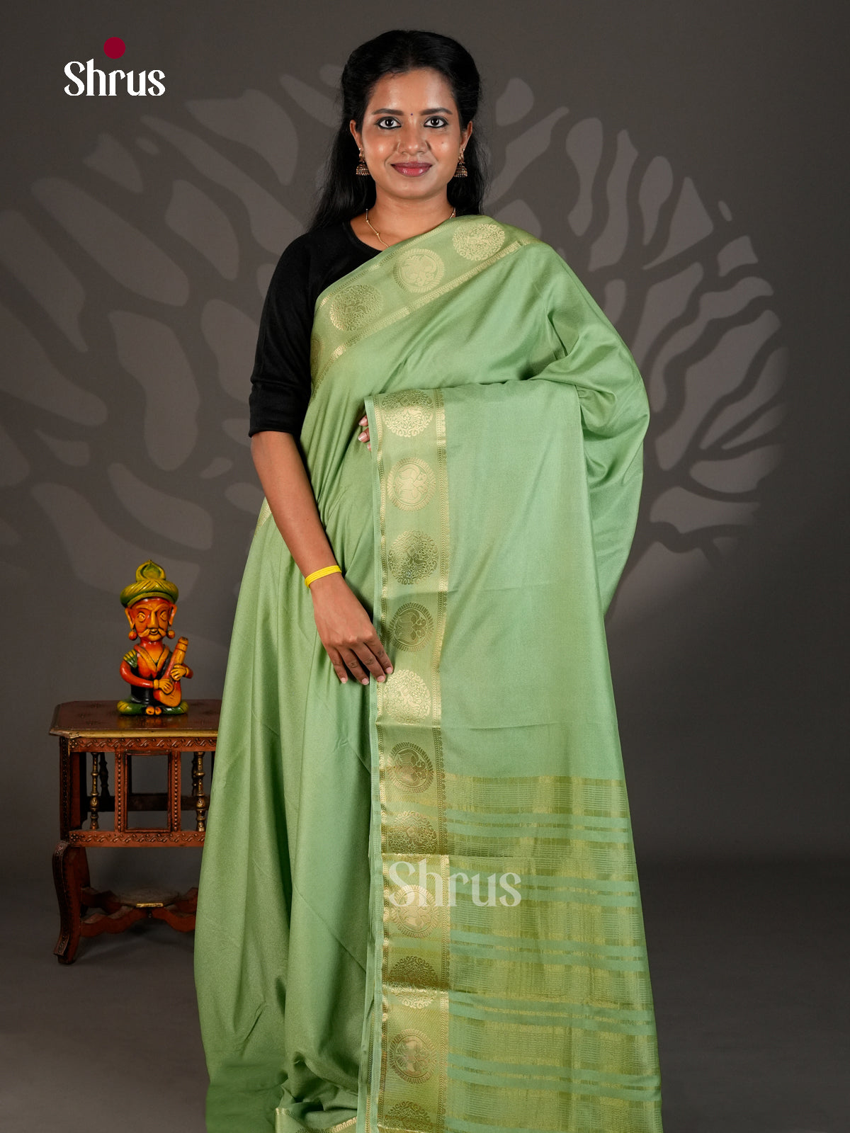 Semi Mysoresilk Saree - ECS11340 - Shop on Shrus.com