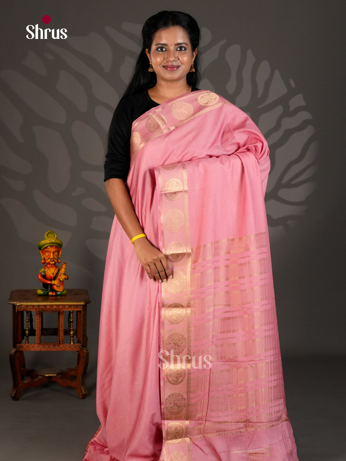Semi Mysoresilk Saree - ECS11342 - Shop on Shrus.com
