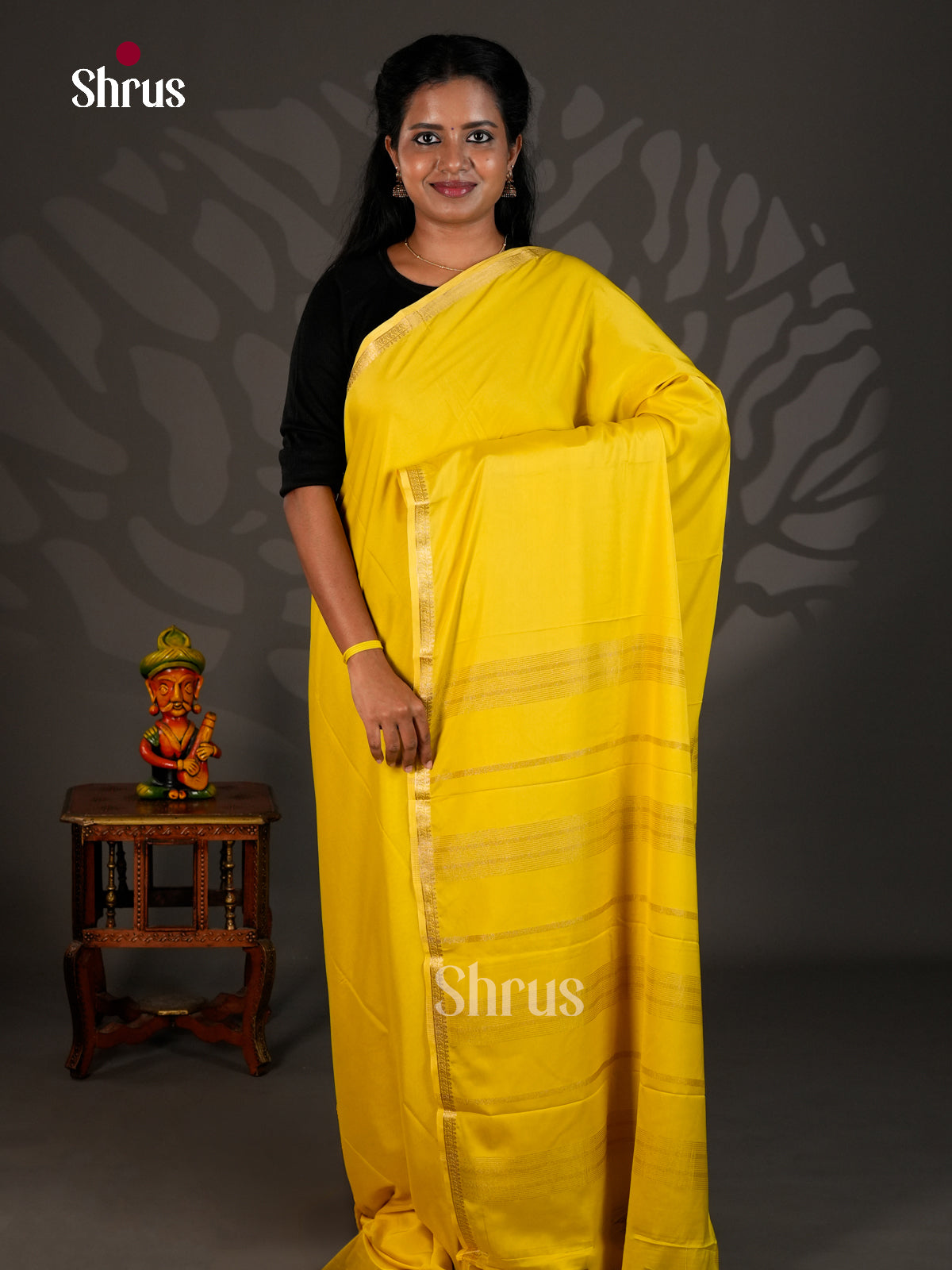 Semi Mysoresilk Saree - ECS11353 - Shop on Shrus.com