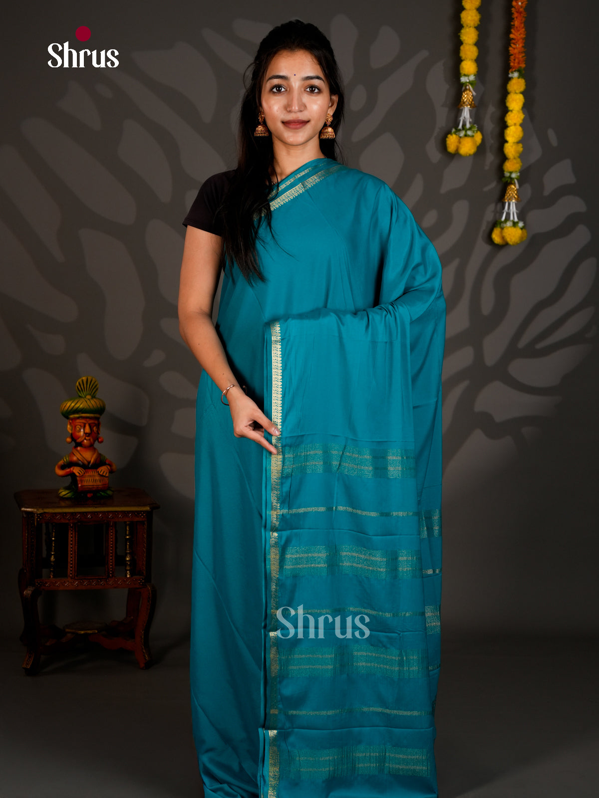 Semi Mysoresilk Saree - ECS11354 - Shop on Shrus.com