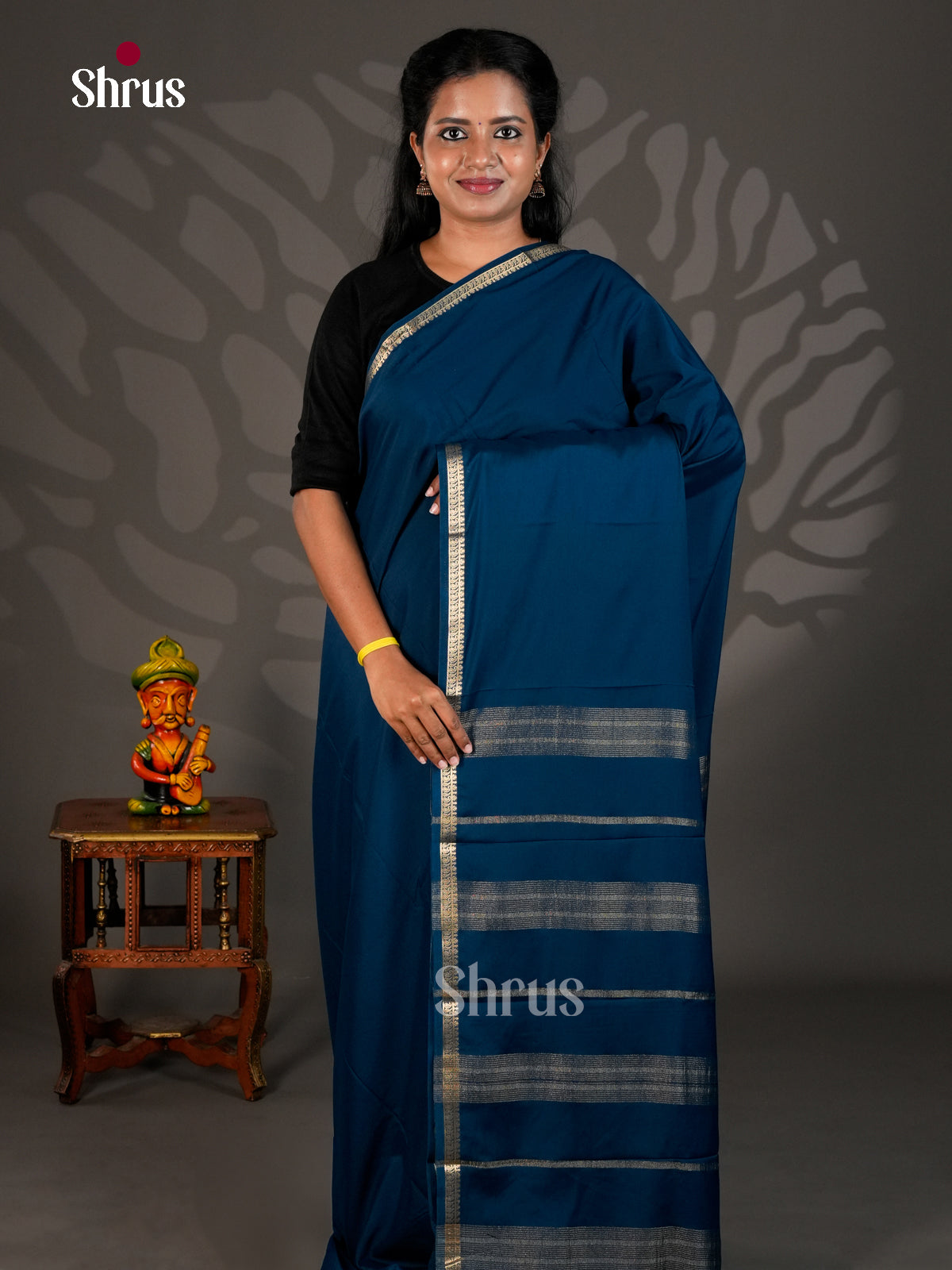Semi Mysoresilk Saree - ECS11366 - Shop on Shrus.com