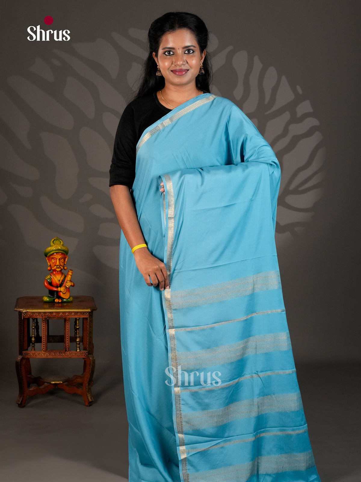Semi Mysoresilk Saree - ECS11368 - Shop on Shrus.com