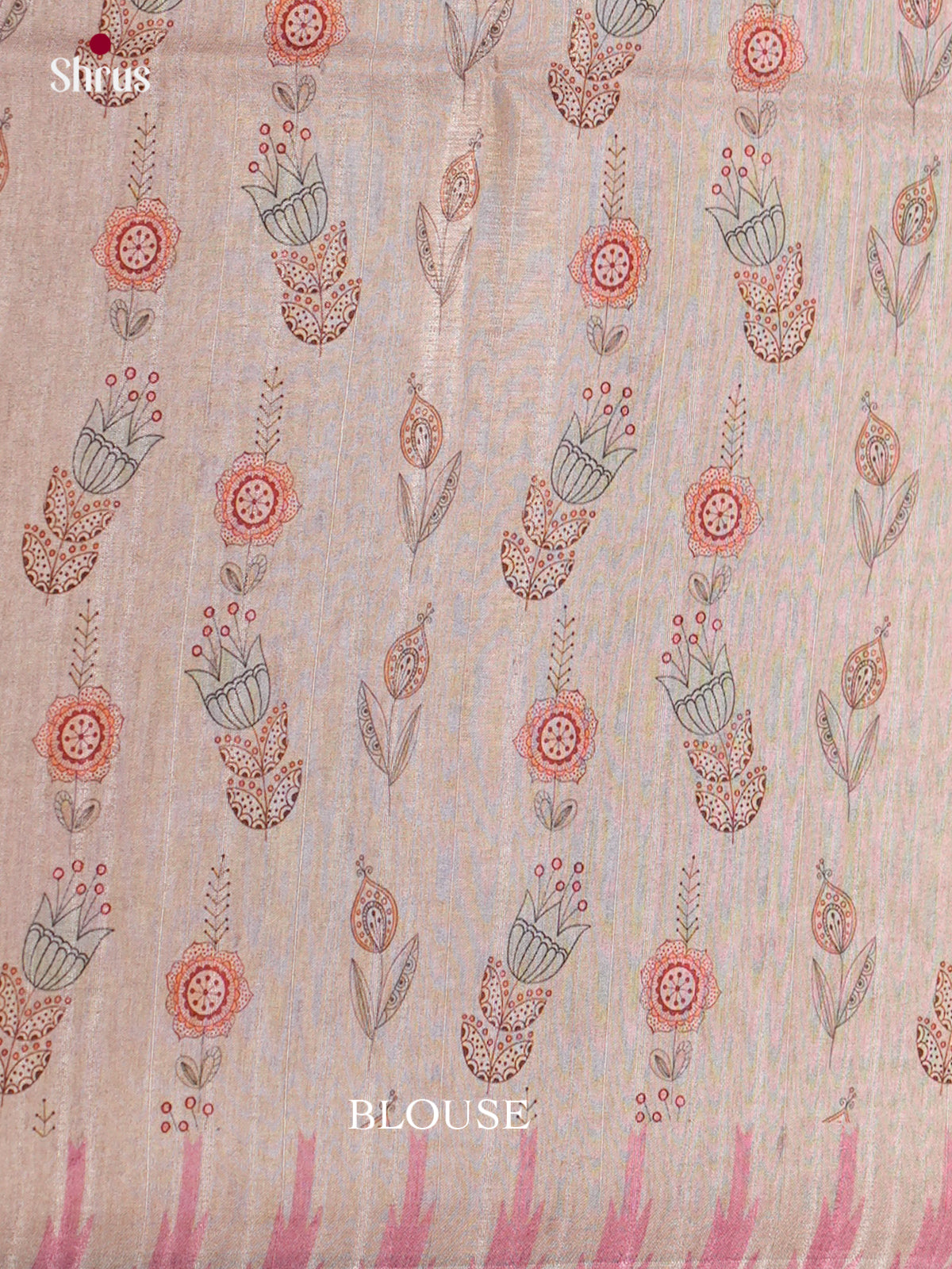 Printed Semi Tussar Saree - ECS12001 - Shop on Shrus.com