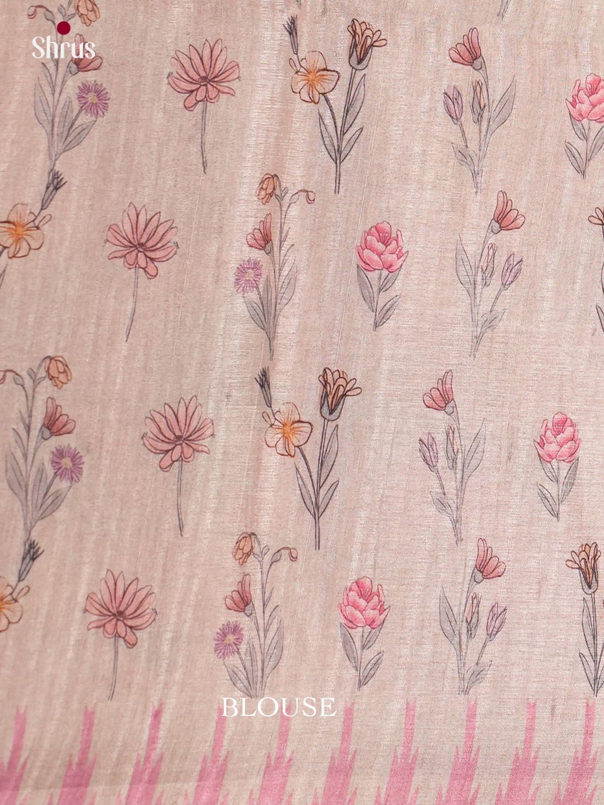Printed Semi Tussar Saree - ECS12021 - Shop on Shrus.com