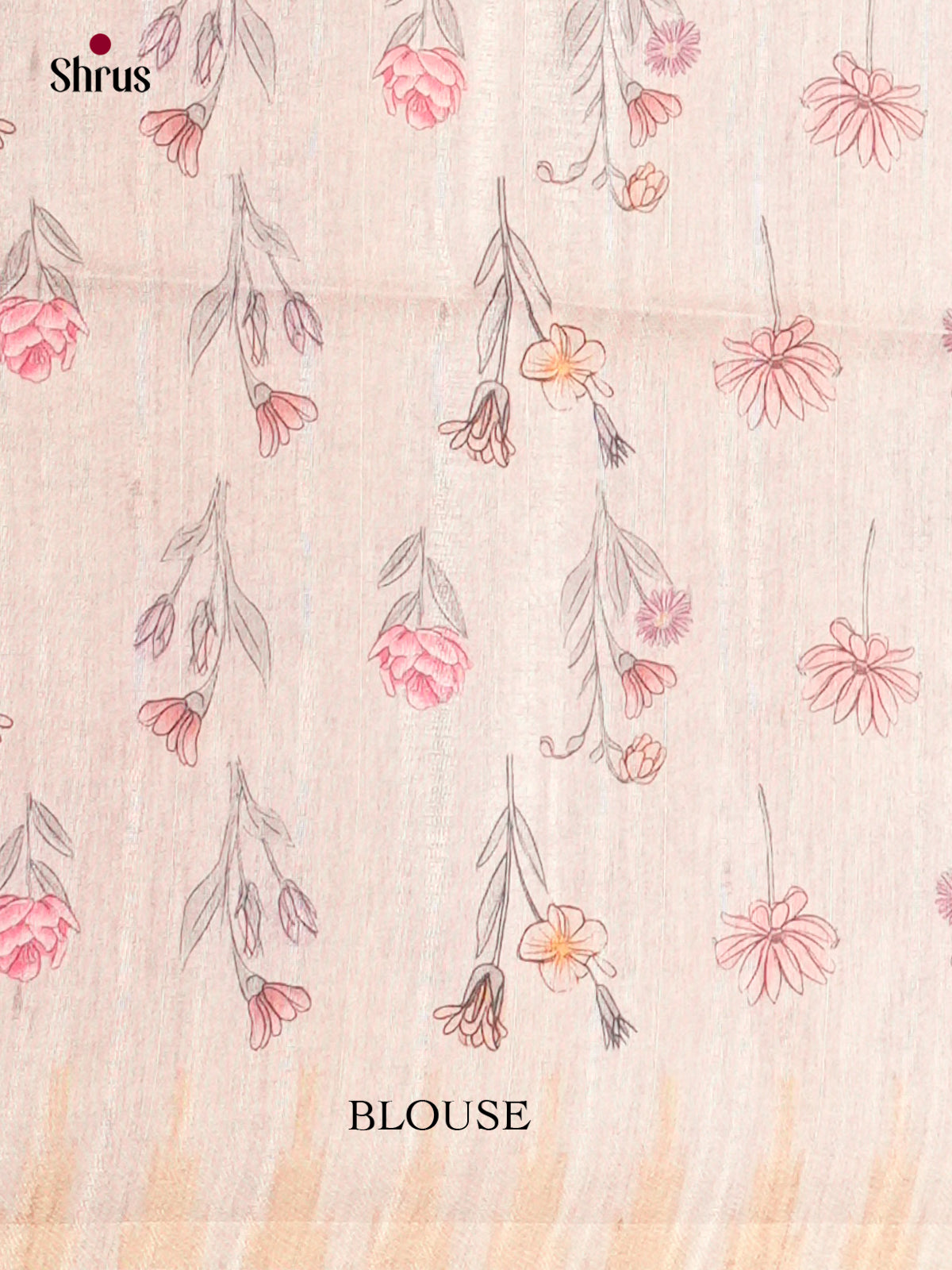 Printed Semi Tussar Saree - ECS12024 - Shop on Shrus.com