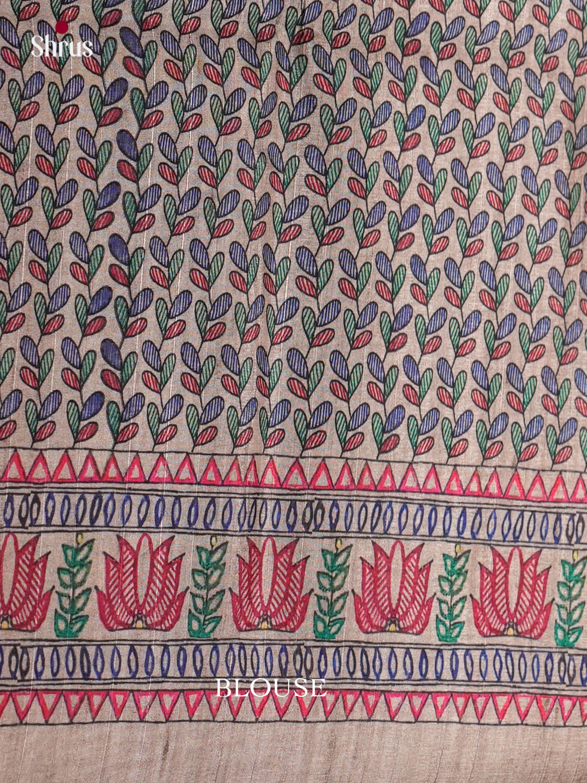 Printed Semi Tussar Saree - ECS12036 - Shop on Shrus.com