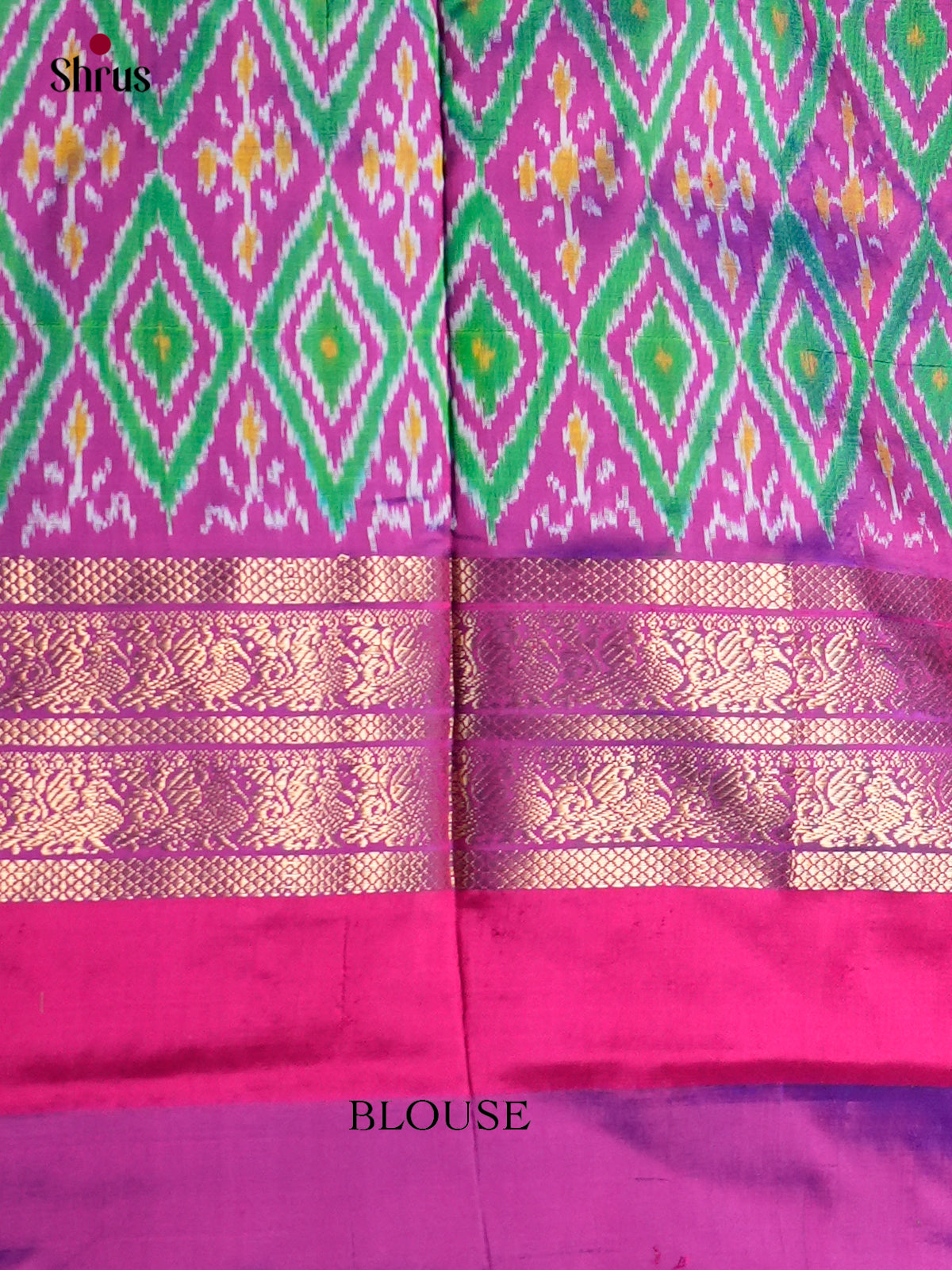 Ikkat Silk Saree - ECS16017 - Shop on Shrus.com