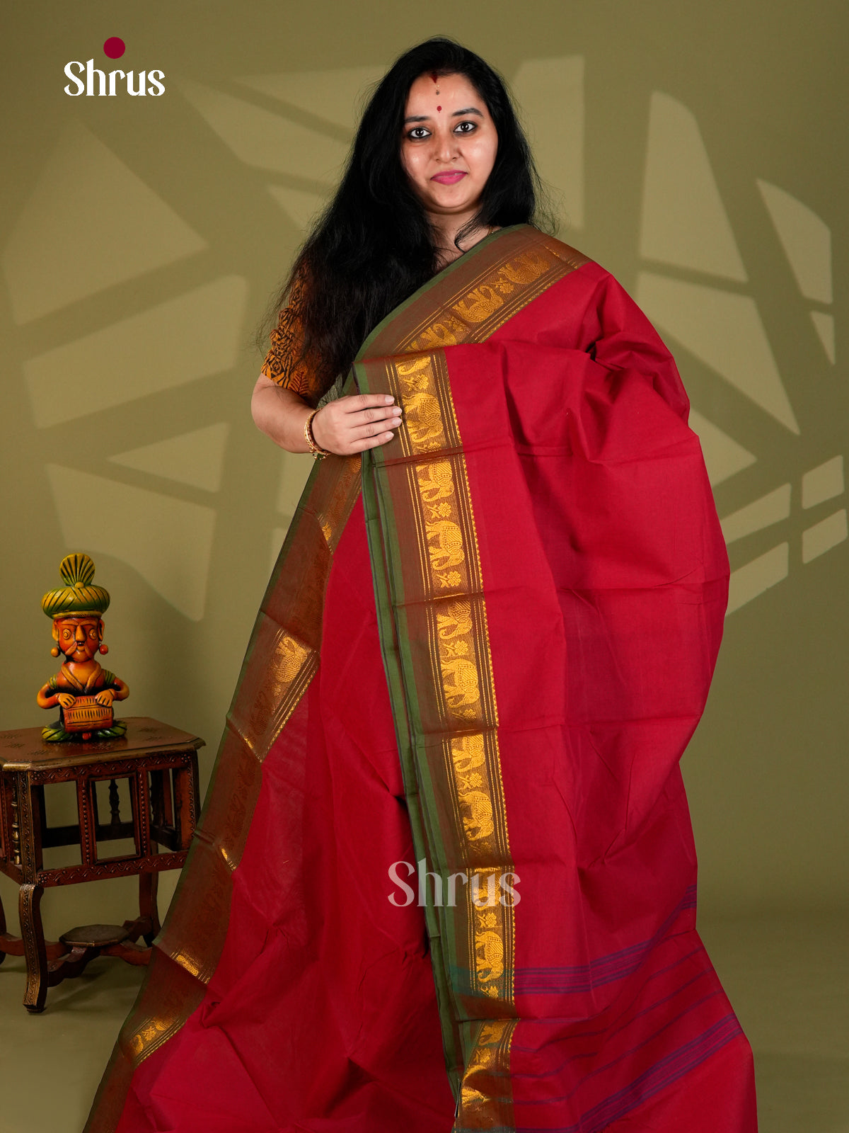 Chettinad Cotton Saree - ECS18051 - Shop on Shrus.com