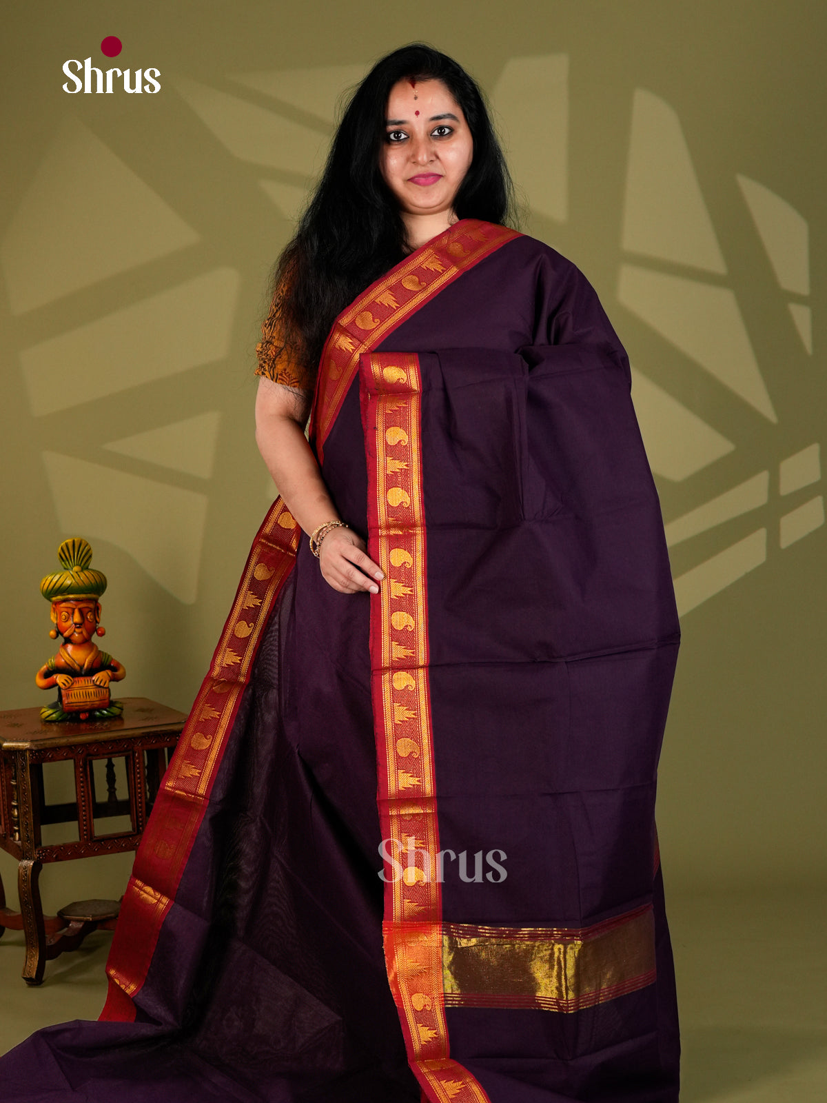 Chettinad Cotton Saree - ECS18054 - Shop on Shrus.com