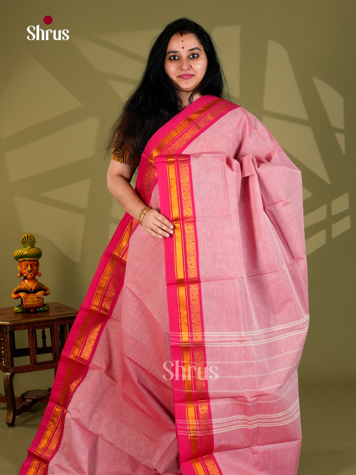 Chettinad Cotton Saree - ECS18055 - Shop on Shrus.com