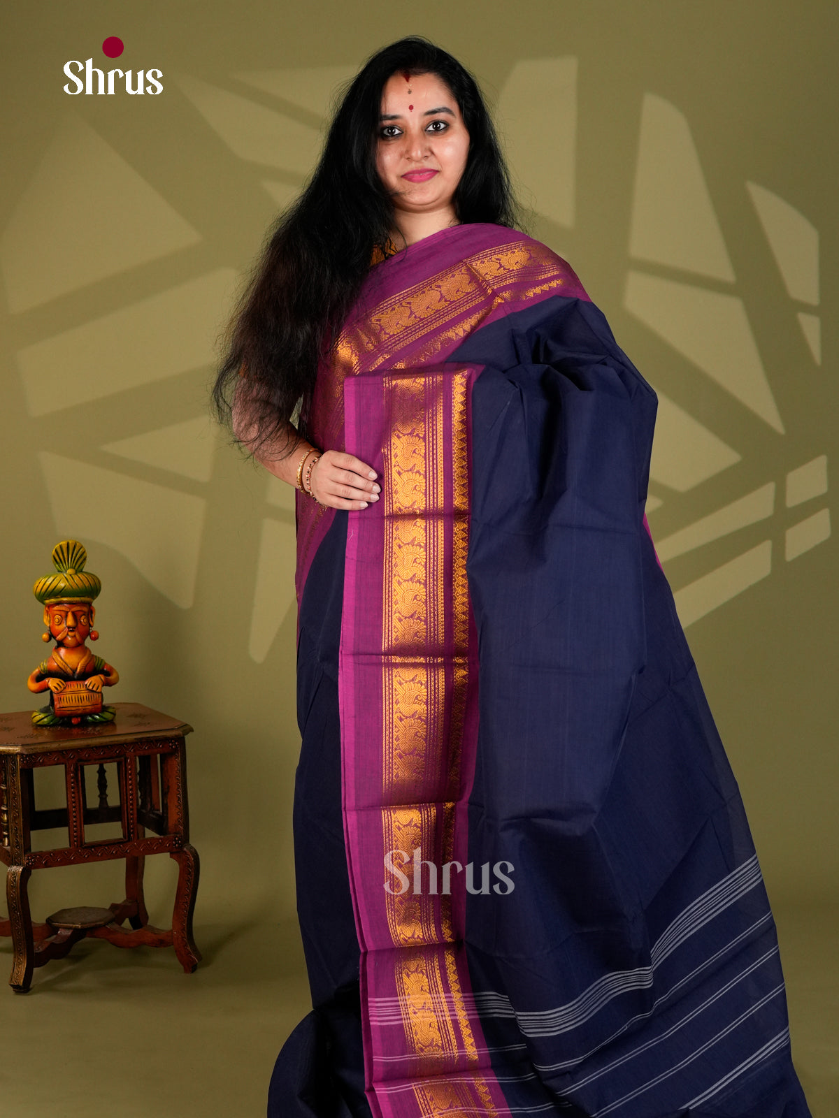 Chettinad Cotton Saree - ECS18062 - Shop on Shrus.com