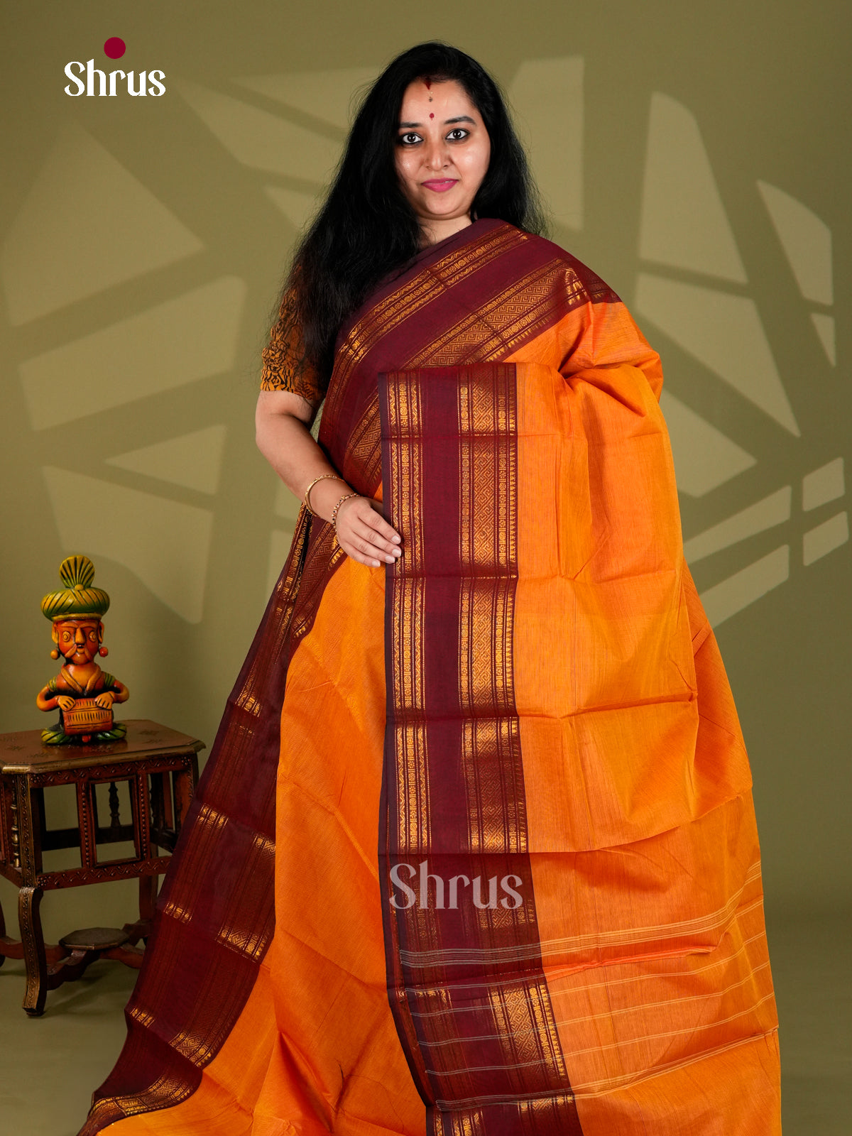 Chettinad Cotton Saree - ECS18063 - Shop on Shrus.com