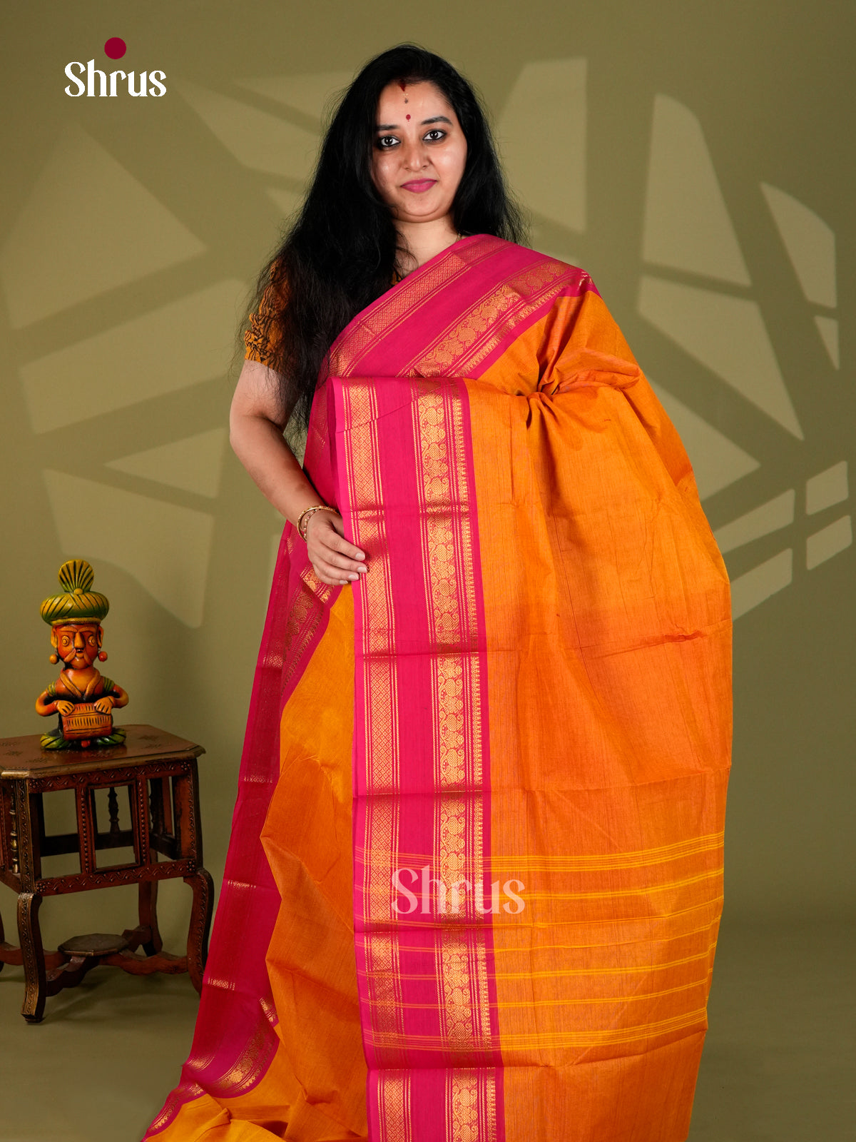 Chettinad Cotton Saree - ECS18068 - Shop on Shrus.com