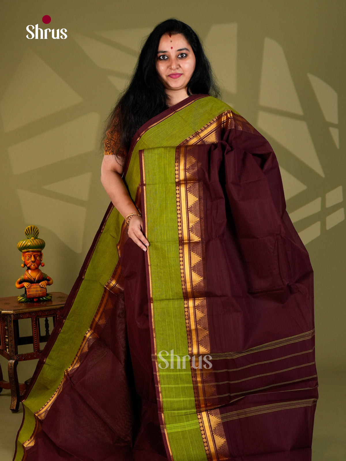 Chettinad Cotton Saree - ECS18072 - Shop on Shrus.com