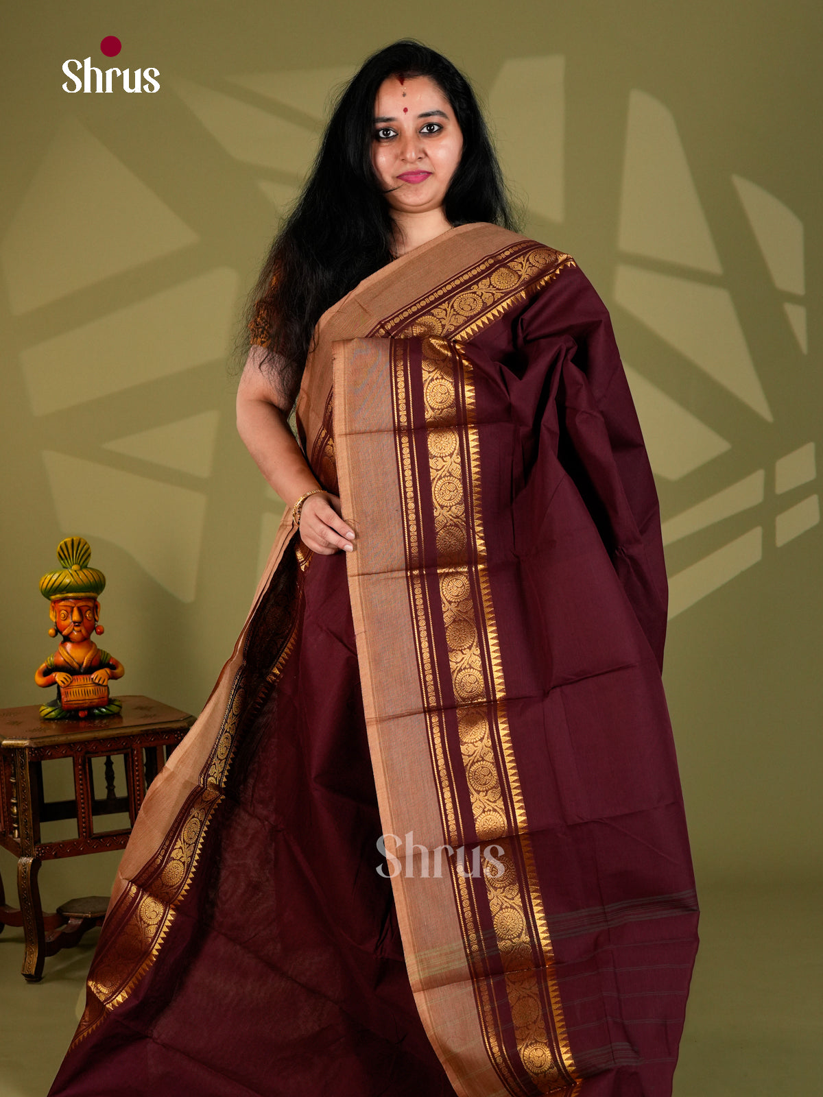 Chettinad Cotton Saree - ECS18074 - Shop on Shrus.com
