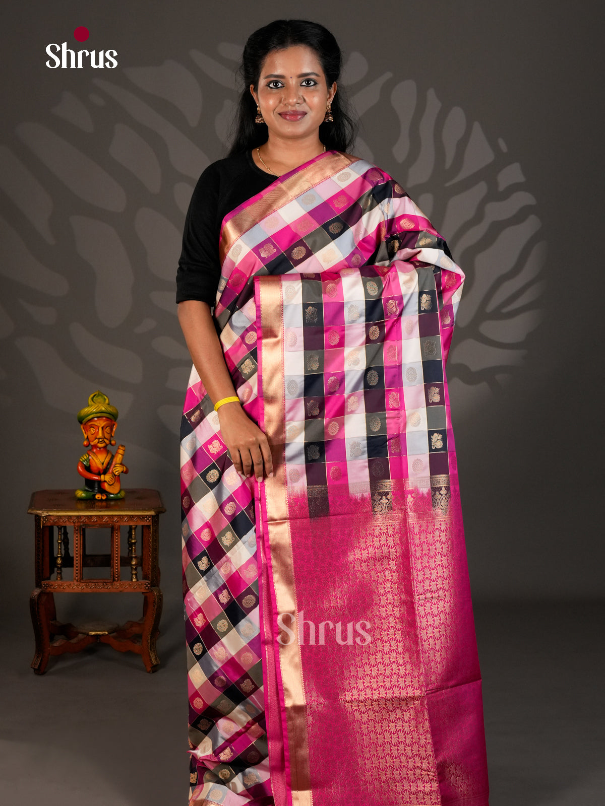 Semi Softsilk Saree - ECS19051 - Shop on Shrus.com