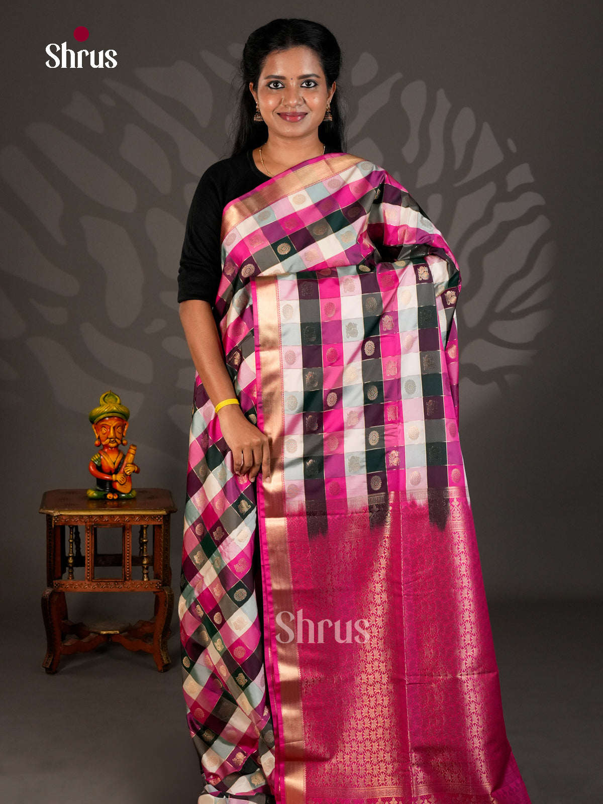 Semi Softsilk Saree - ECS19052 - Shop on Shrus.com