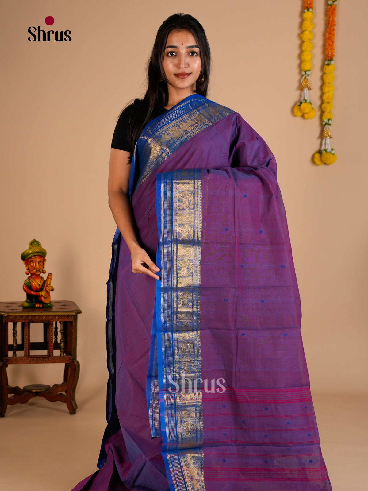Chettinad Cotton Saree - ECS26006 - Shop on Shrus.com