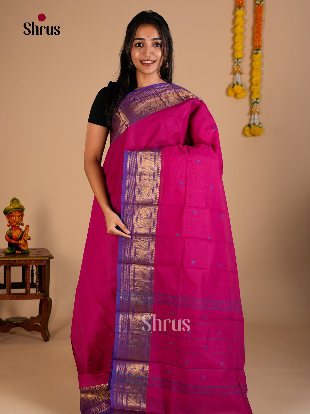 Chettinad Cotton Saree - ECS26007 - Shop on Shrus.com