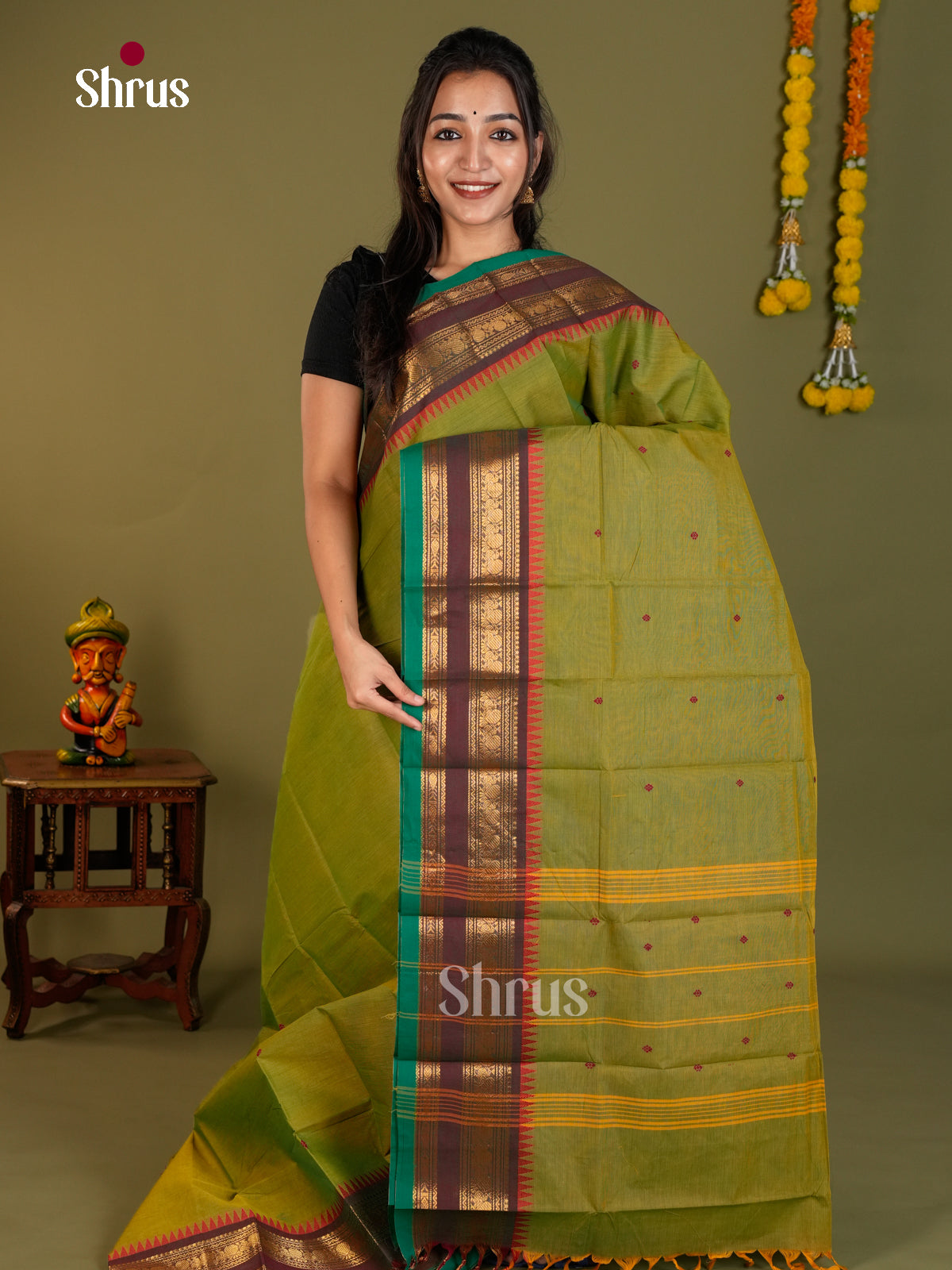 Chettinad Cotton Saree - ECS26014 - Shop on Shrus.com