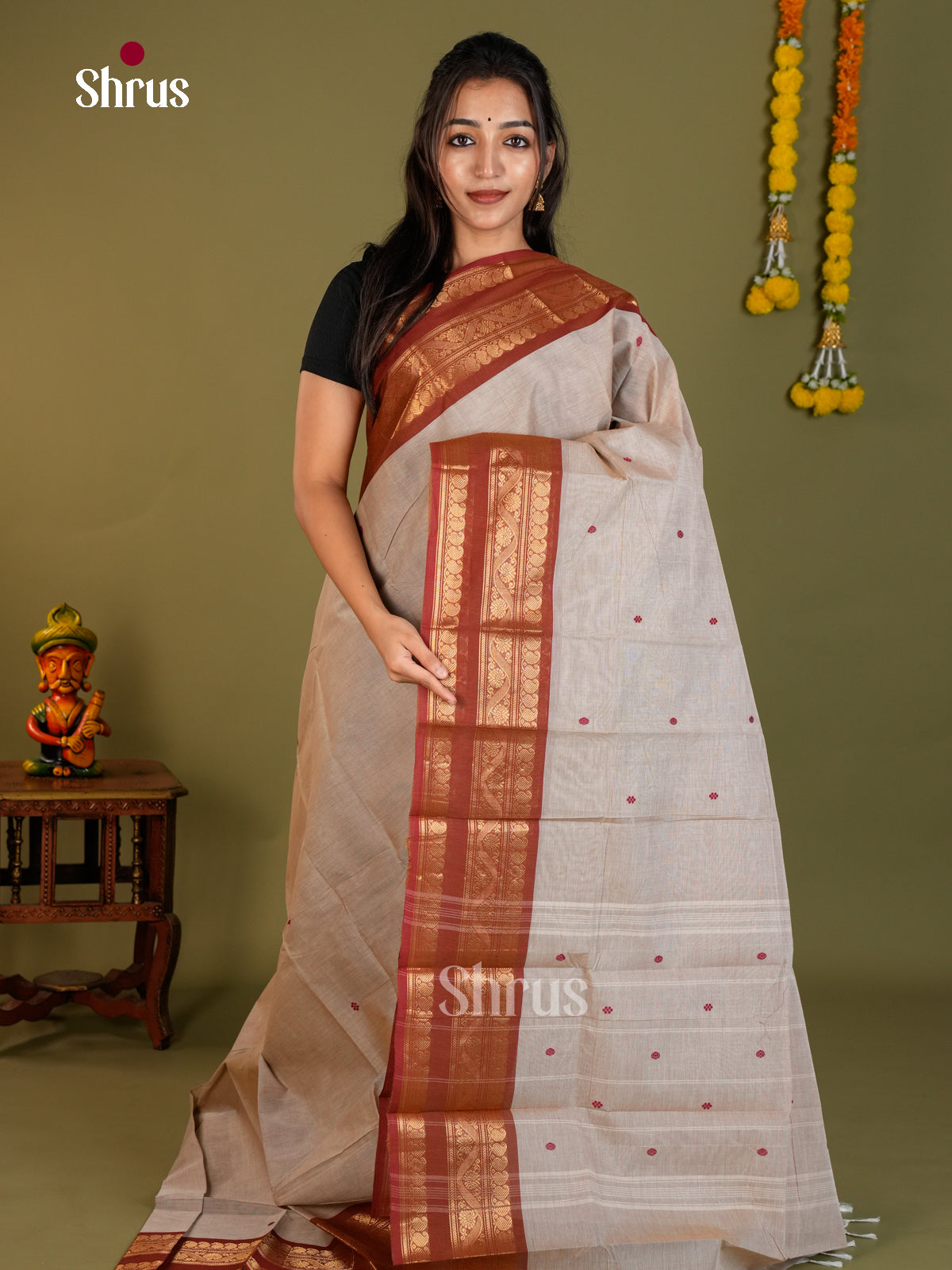 Chettinad Cotton Saree - ECS26017 - Shop on Shrus.com