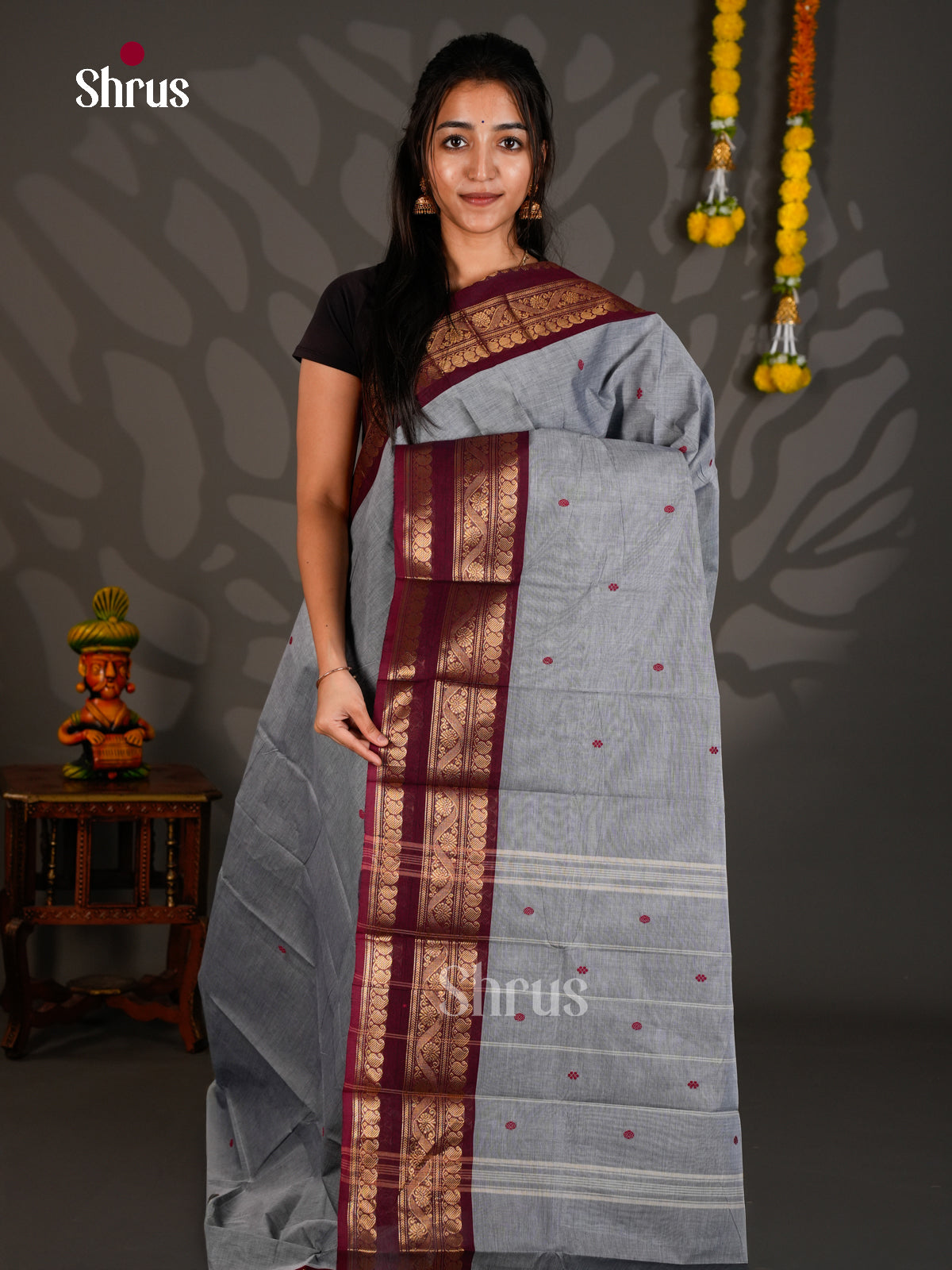 Chettinad Cotton Saree - ECS26034 - Shop on Shrus.com