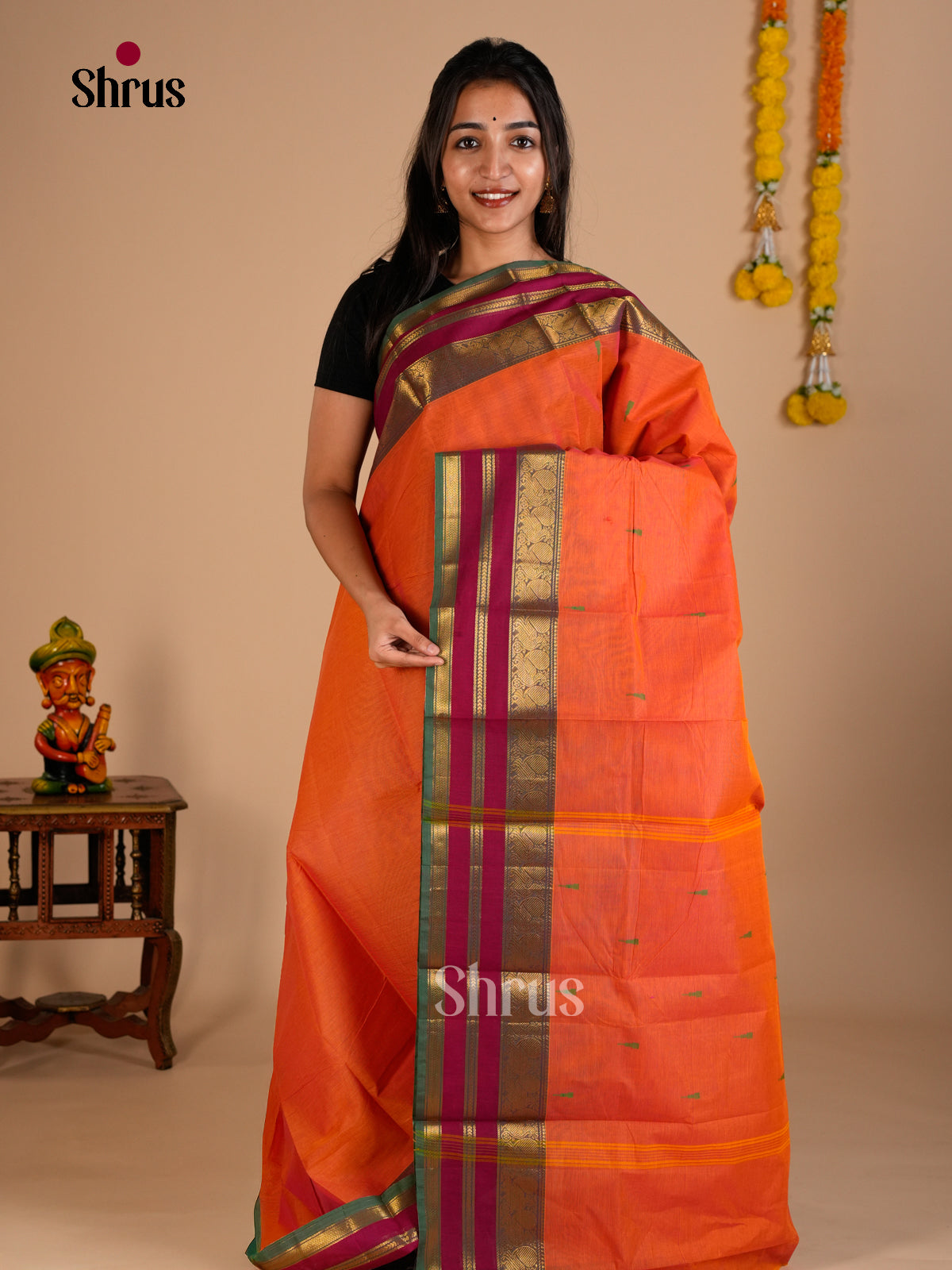 Chettinad Cotton Saree - ECS26035 - Shop on Shrus.com