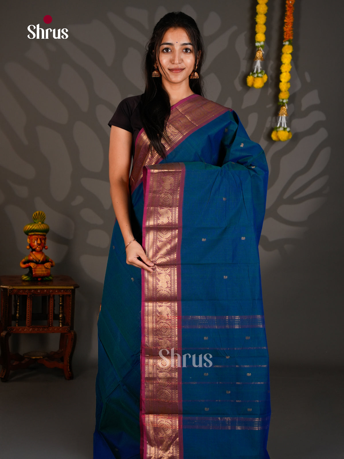 Chettinad Cotton Saree - ECS26038 - Shop on Shrus.com