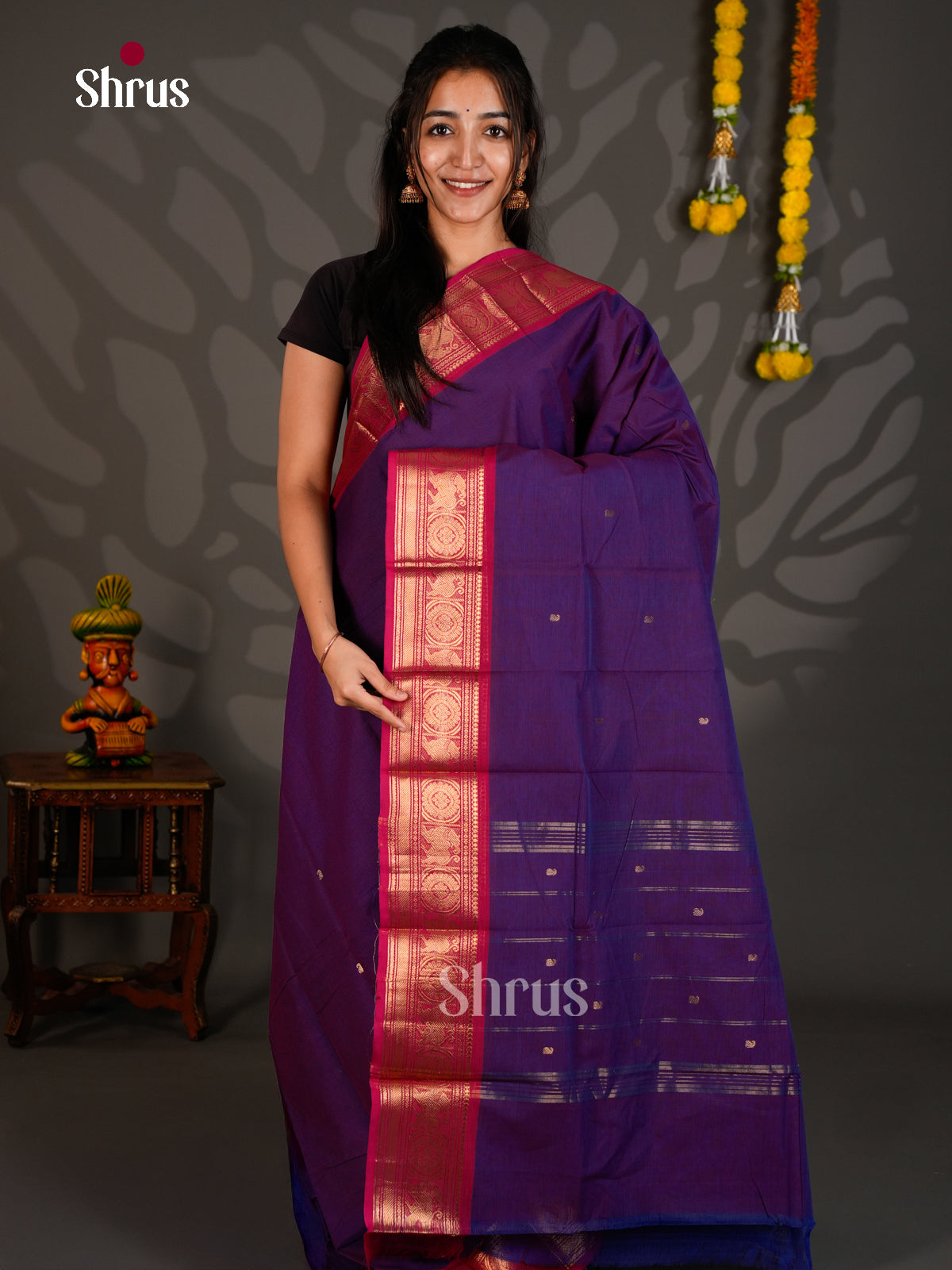 Chettinad Cotton Saree - ECS26039 - Shop on Shrus.com