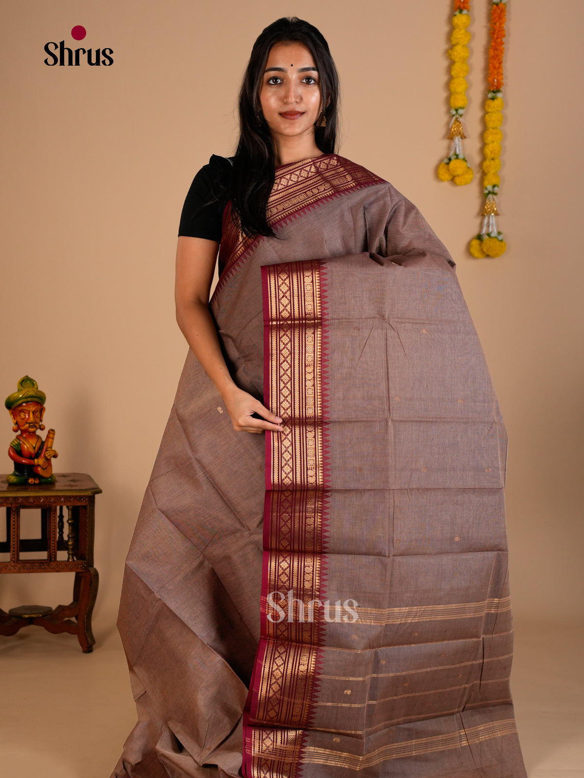 Chettinad Cotton Saree - ECS26041 - Shop on Shrus.com