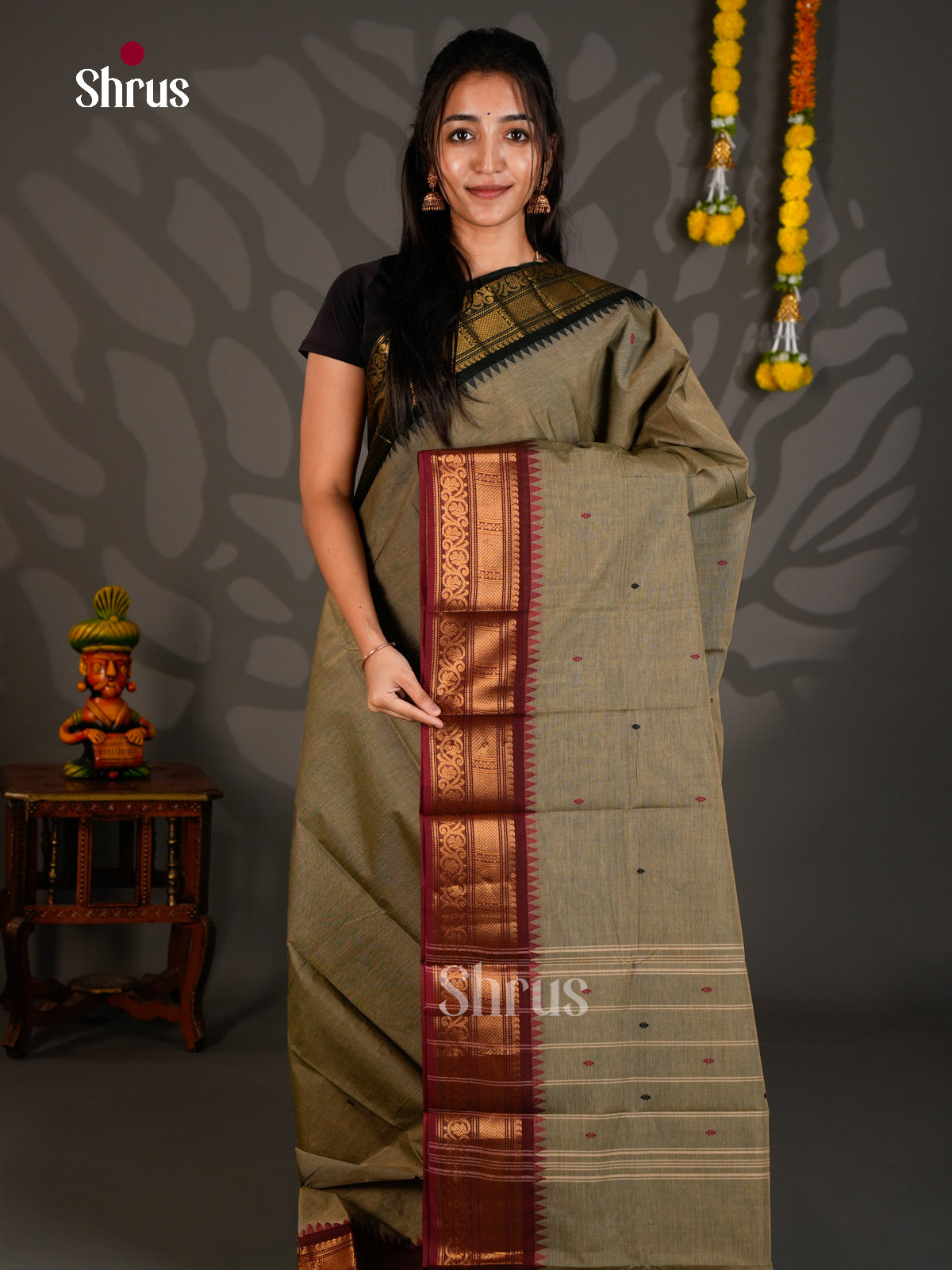 Chettinad Cotton Saree - ECS26047 - Shop on Shrus.com