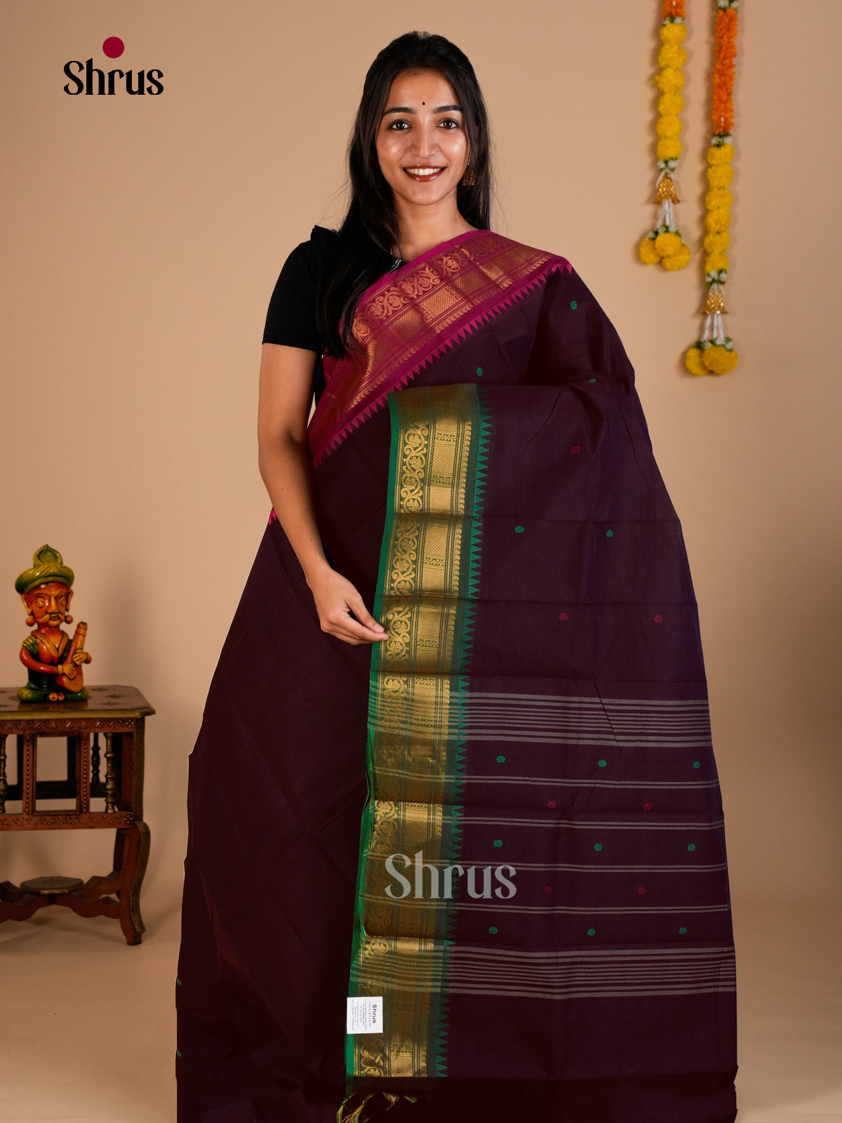 Chettinad Cotton Saree - ECS26048 - Shop on Shrus.com