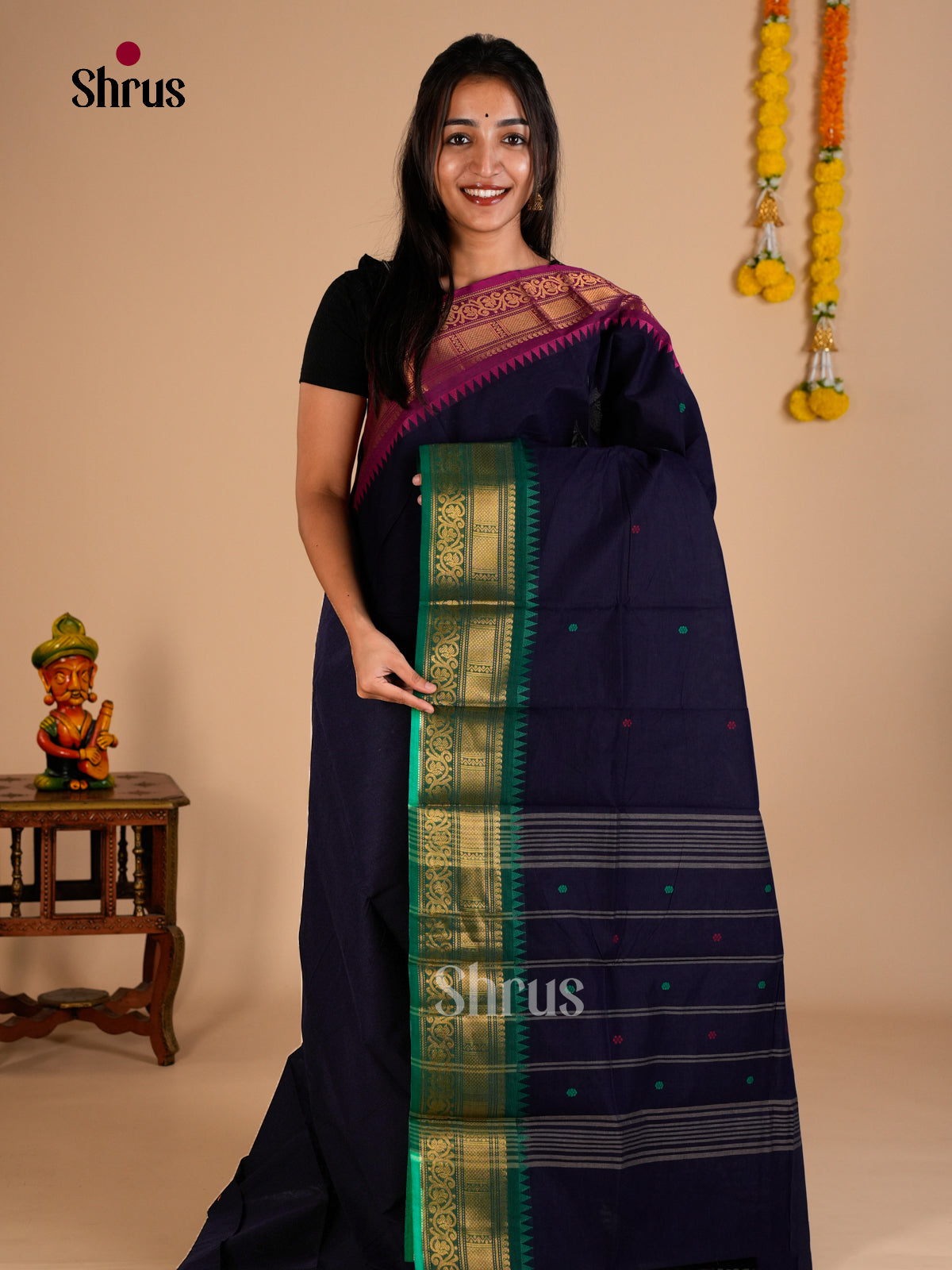 Chettinad Cotton Saree - ECS26052 - Shop on Shrus.com