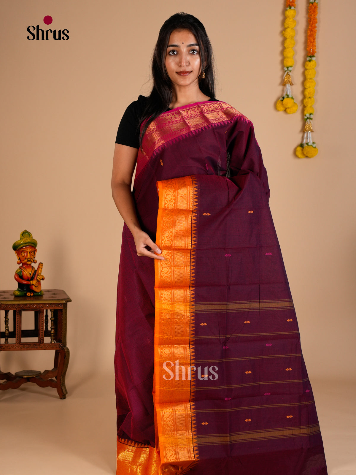 Chettinad Cotton Saree - ECS26053 - Shop on Shrus.com
