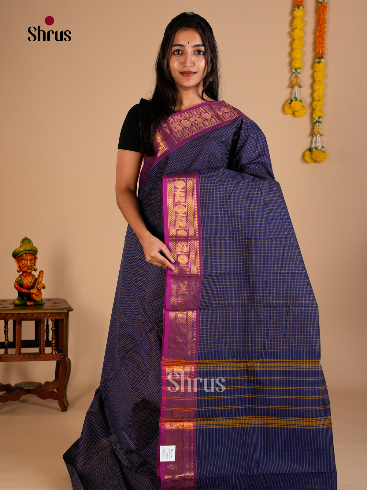 Chettinad Cotton Saree - ECS26063 - Shop on Shrus.com