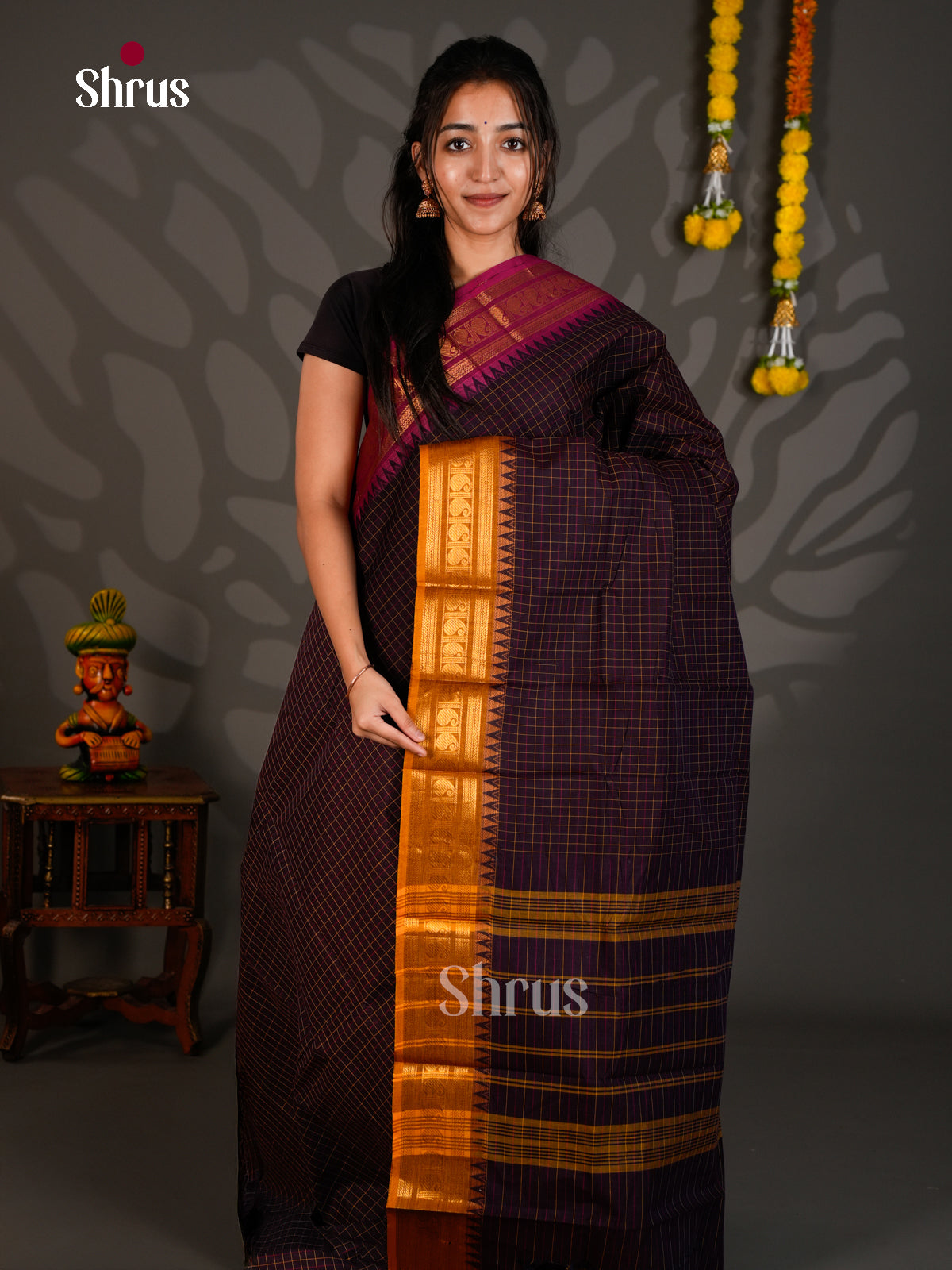 Chettinad Cotton Saree - ECS26067 - Shop on Shrus.com